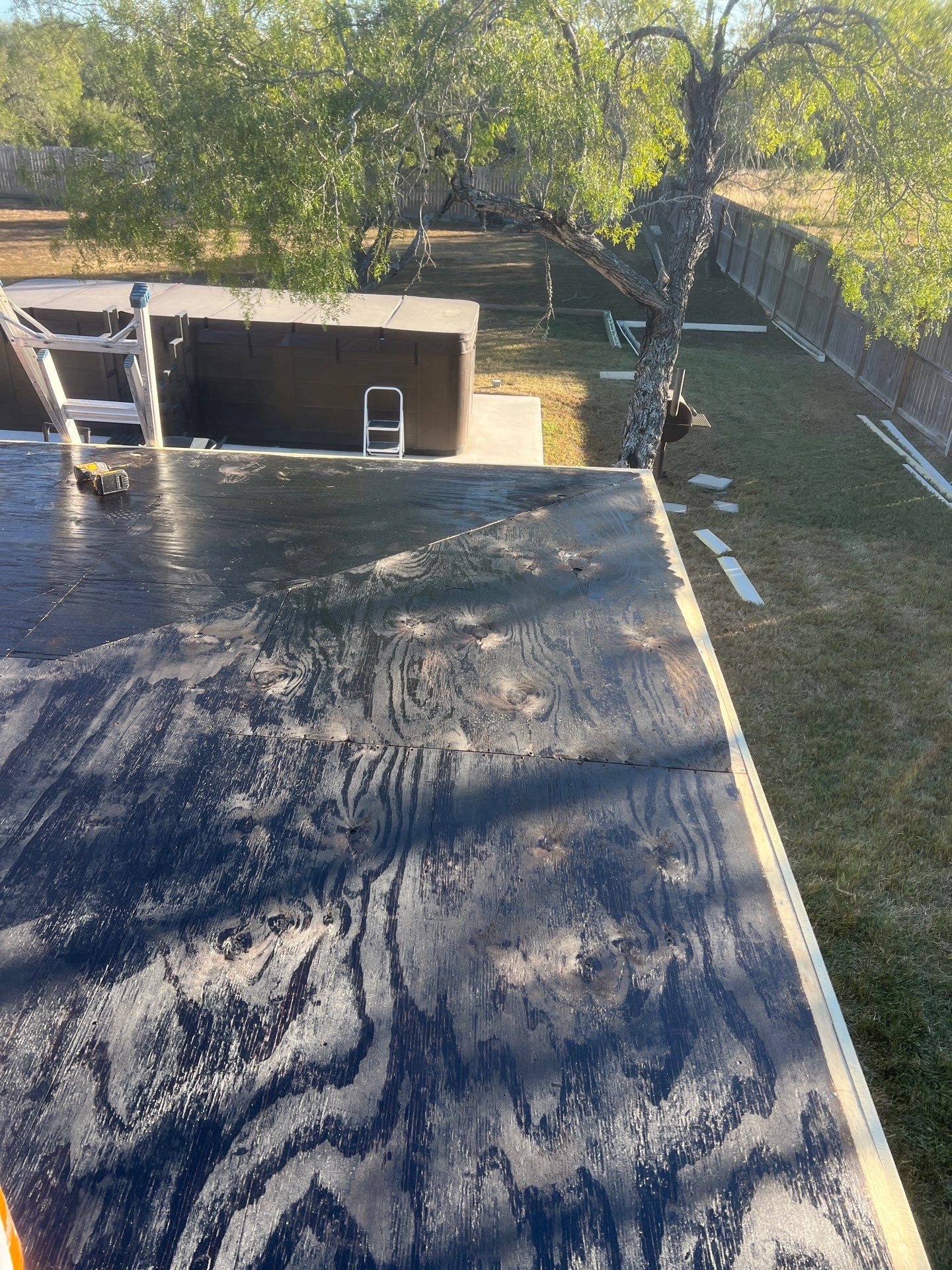 It Ain't Easy getting Shady  by Bayfront Roofing and Construction