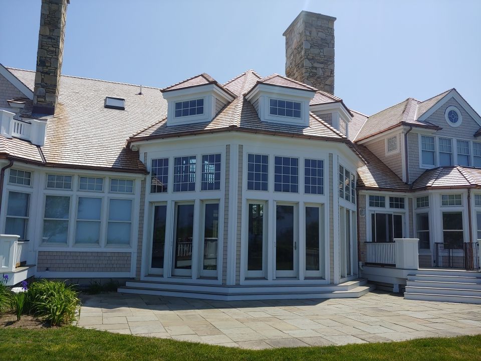 Gutter Installation using 6" Half Round Copper Gutter in East Sandwich, MA by Gutter Pro Enterprises
