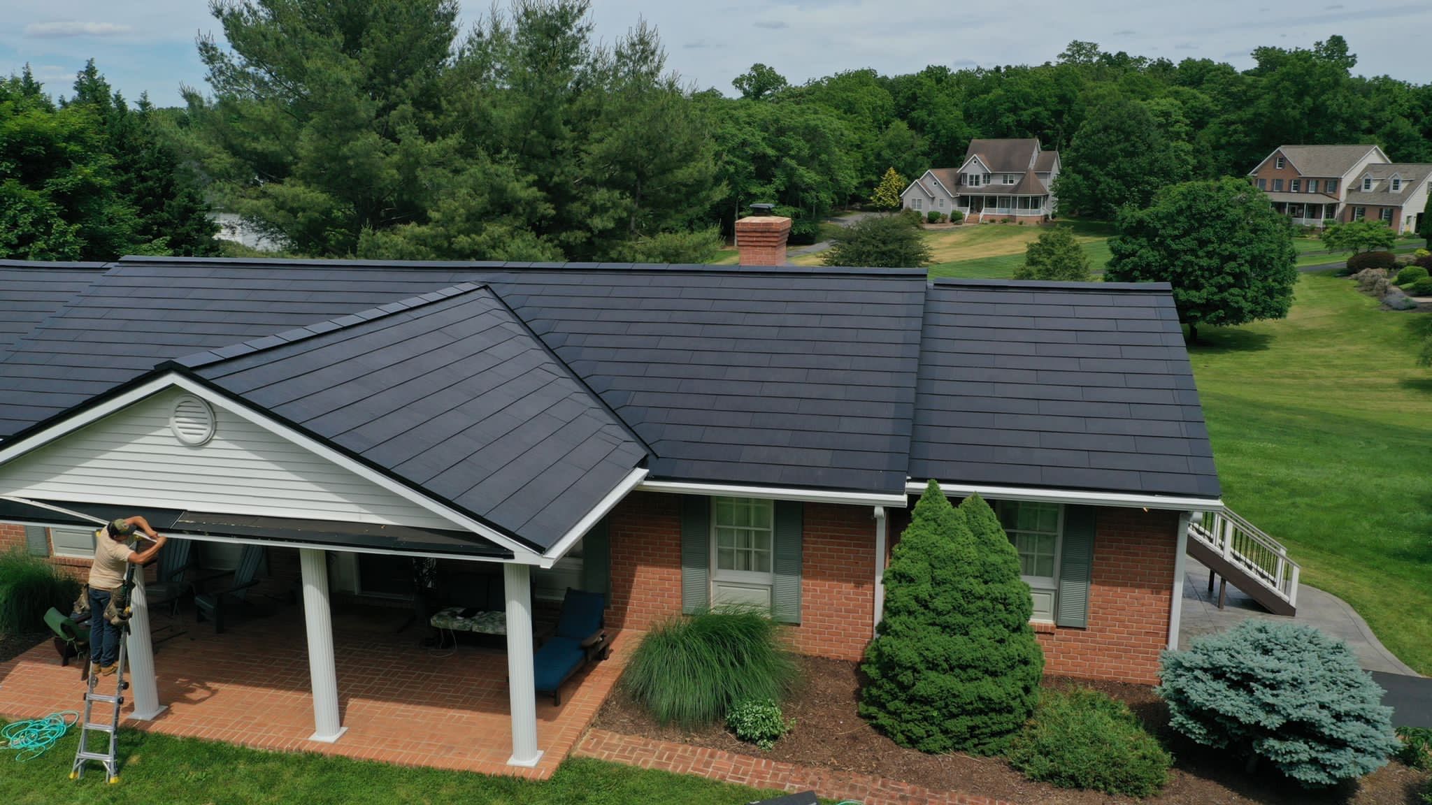 Tesla Solar Roof Installation by American Home Contractors