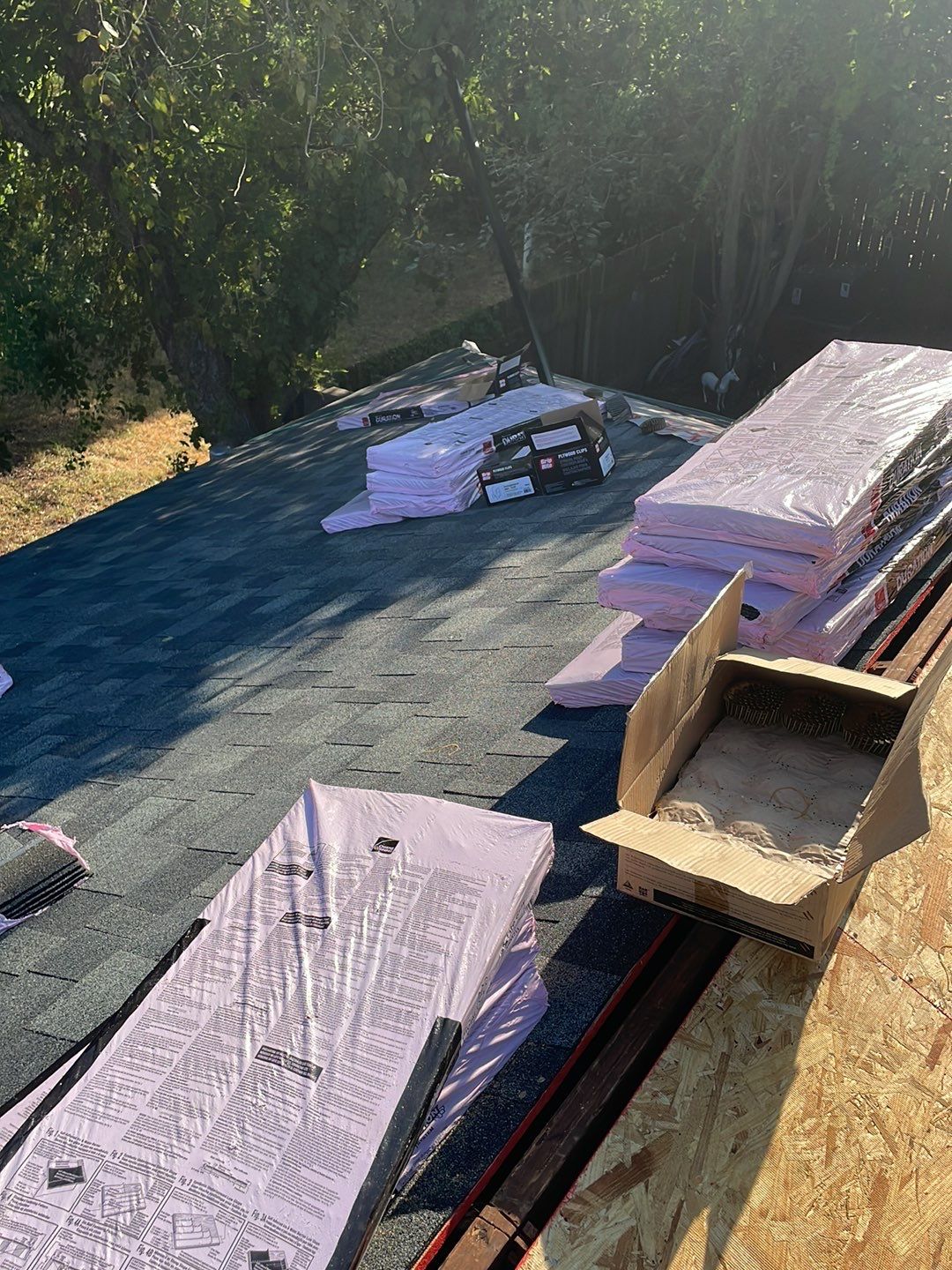 Residential Roofing Installation using Owen's Corning Duration (Lifetime) Shingles by Roof Repair Company
