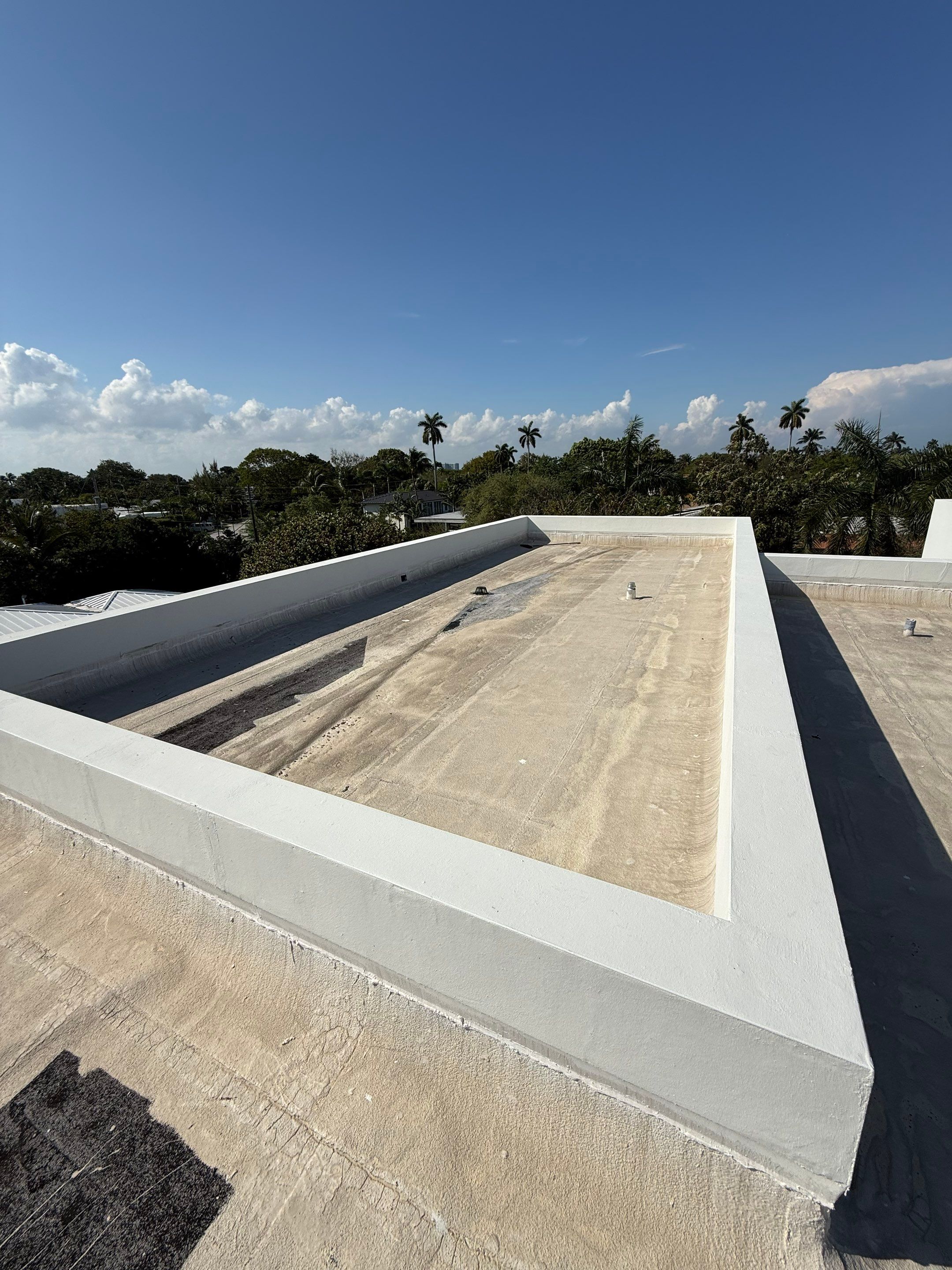 TPO Flat Roof Installation for a Modern Miami Beach Residence by AJF ROOFING INC