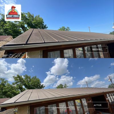 Metal Roof Wash Project in San Antonio