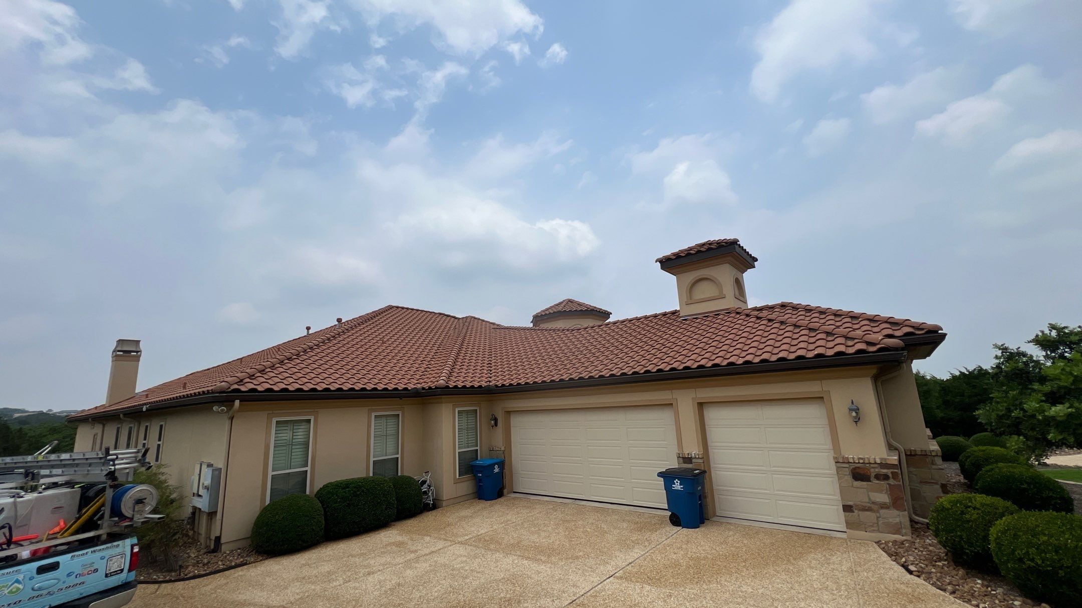 Tile Roof Wash Project in Boerne by Bright Choice