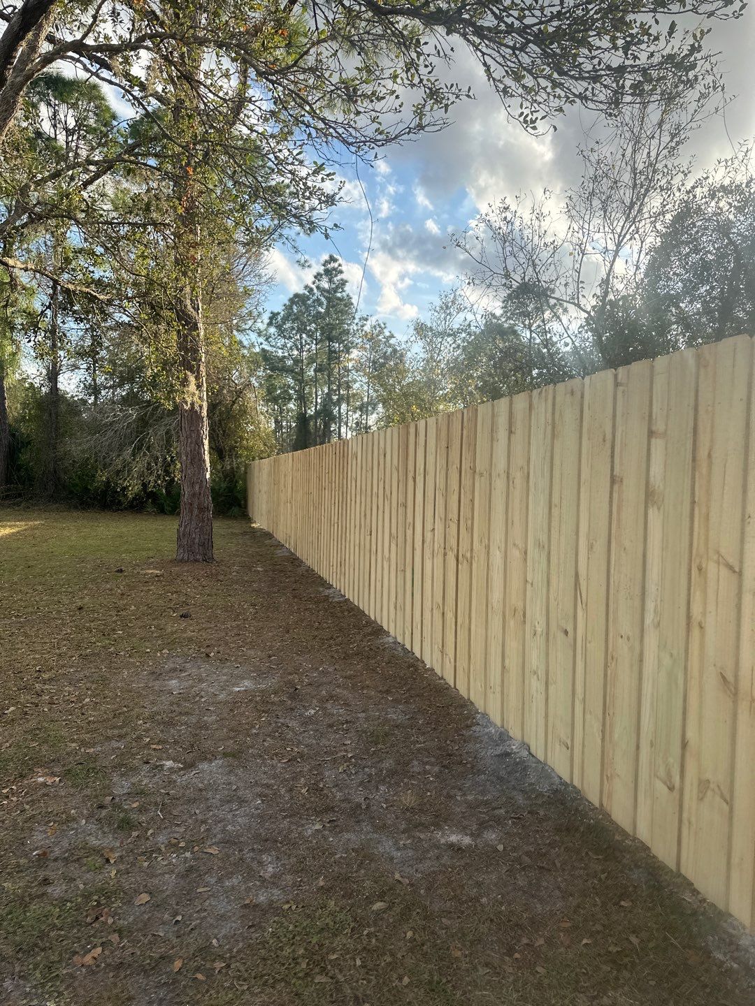 Wood Fence Installation using Vertical Wood Fence by Asap fence and gates, LLC