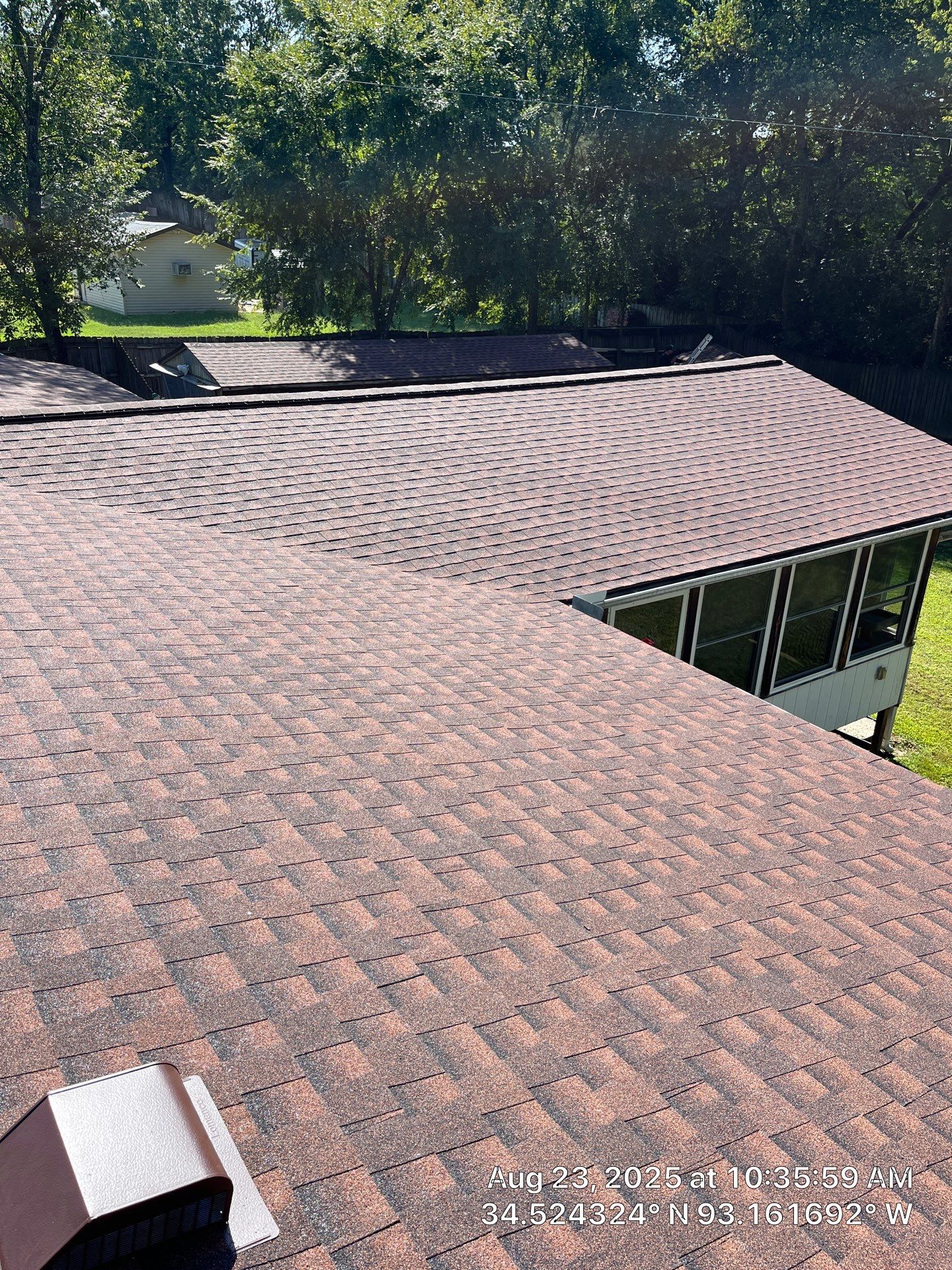 GAF Timberline HDZ Roof Replacement and Decking Repair in Hot Springs by Temple Roofing and Exteriors