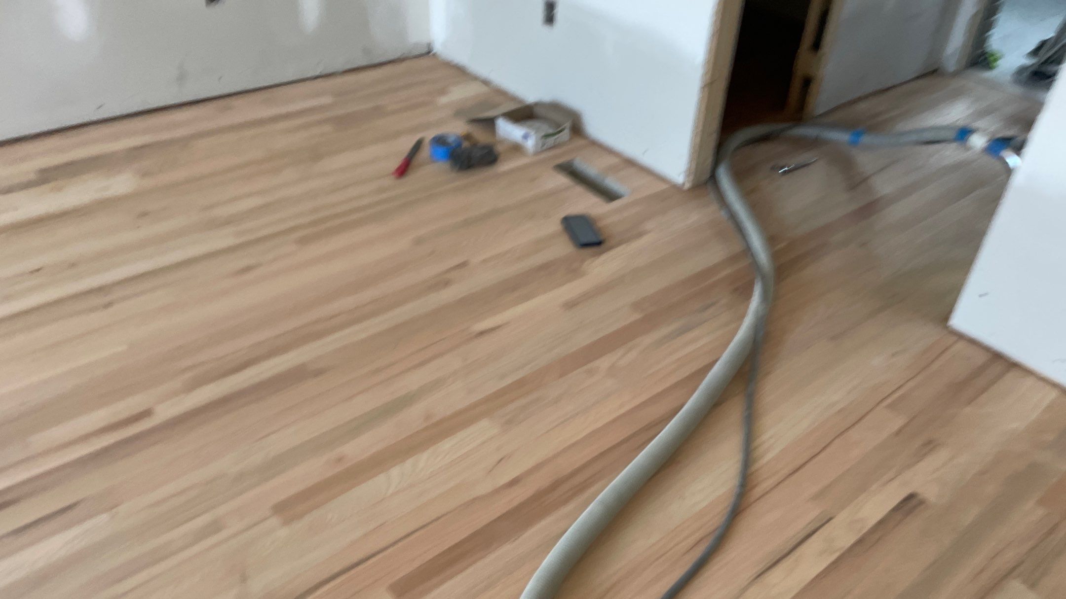 Remodeled Home with new tile floors, Showers and Refinished Oak Floors with stain and Waterbased Finish by Footprints Floors of Coastal Carolina