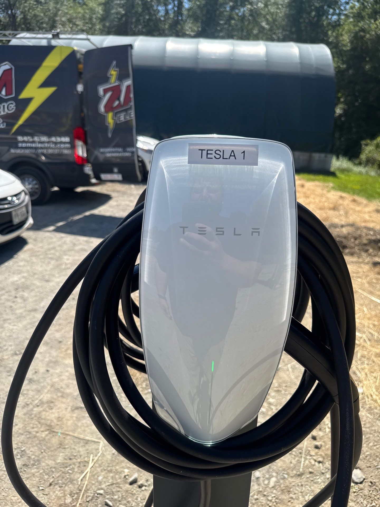 Tesla Pedestal Chargers & 400A Service Installed by ZAM by ZAM Electric