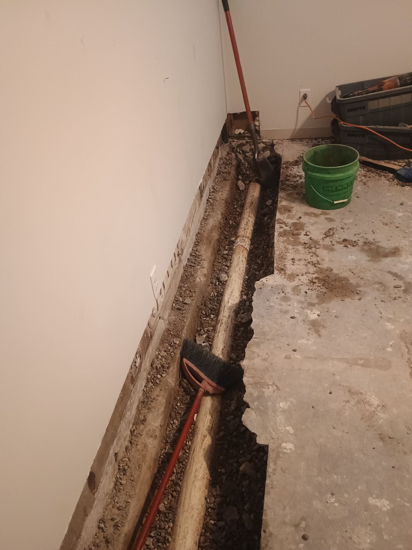 Drain tile for Kael in New Brighton by Waterproofing Northeast