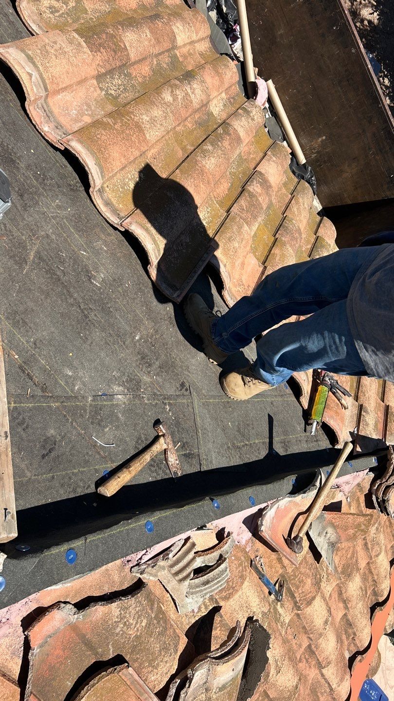 Clay Tile Roof Repair and Underlayment Replacement in Bonita by Reliable Roofing San Diego Inc.