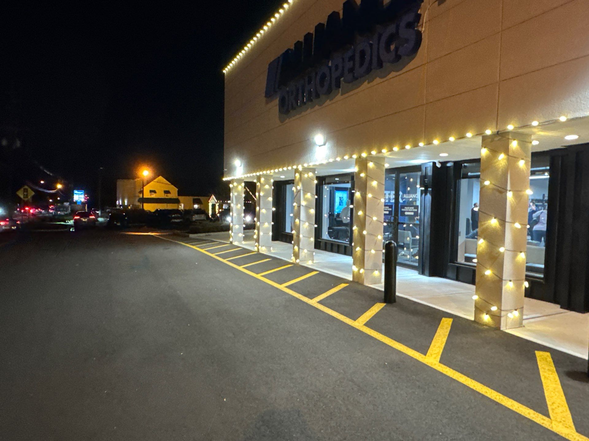 Commercial Holiday Lighting in Red Bank, NJ by Clearview Washing