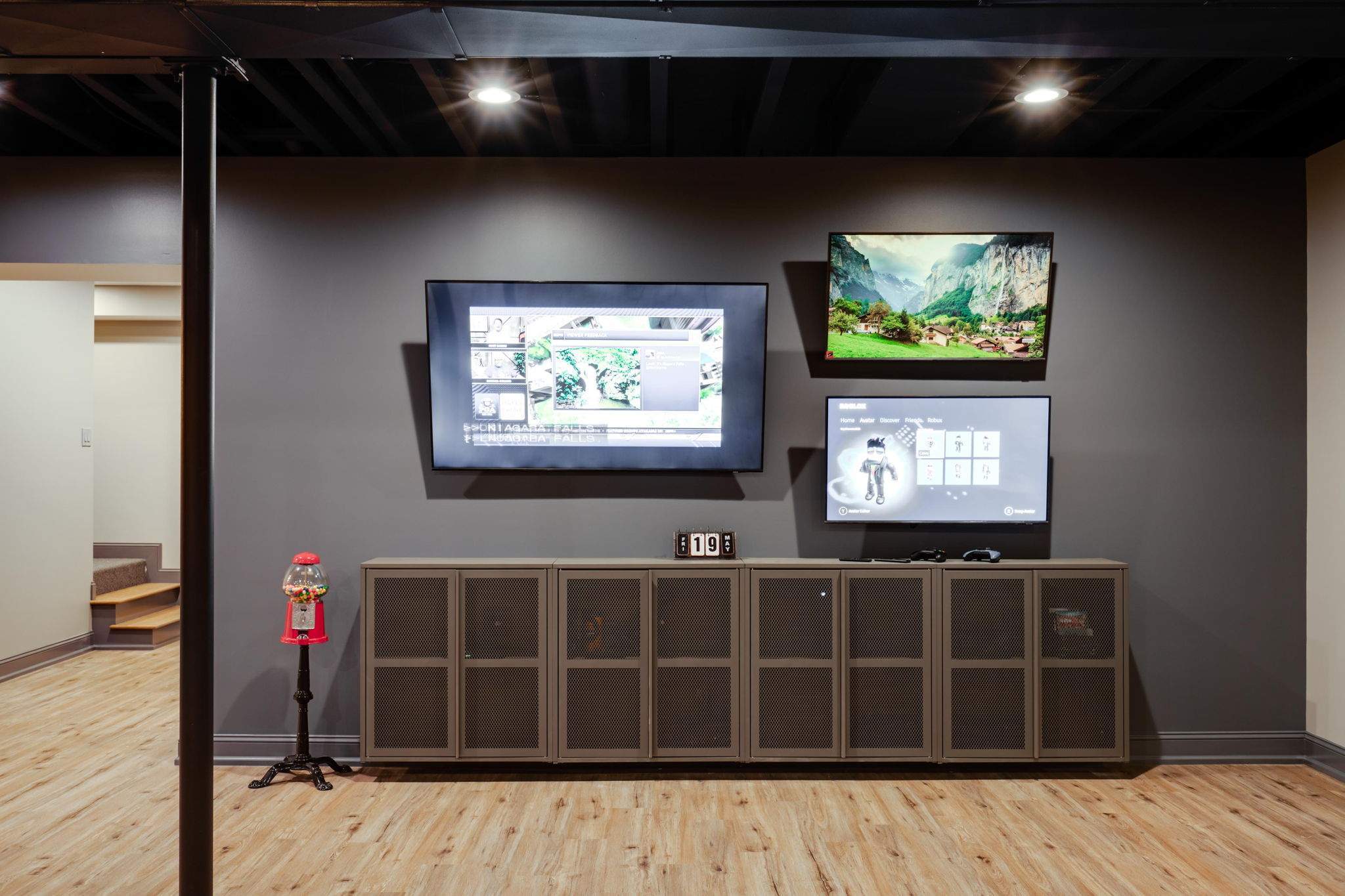 Basement Remodel using Open Ceiling at the Murphy's by MCL Carpentry and Construction