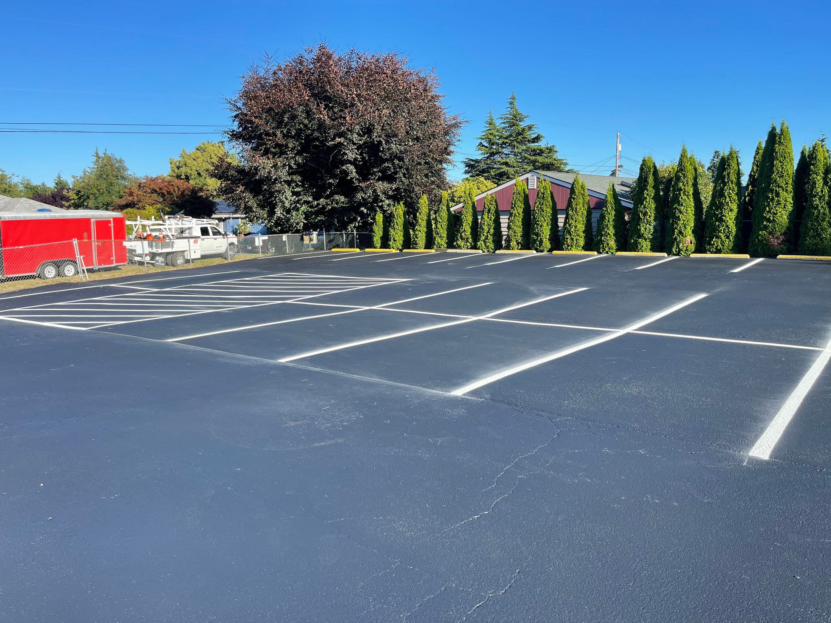 Parking Lot Sealcoat & Striping Repair   by Jireh Asphalt & Concrete Inc 