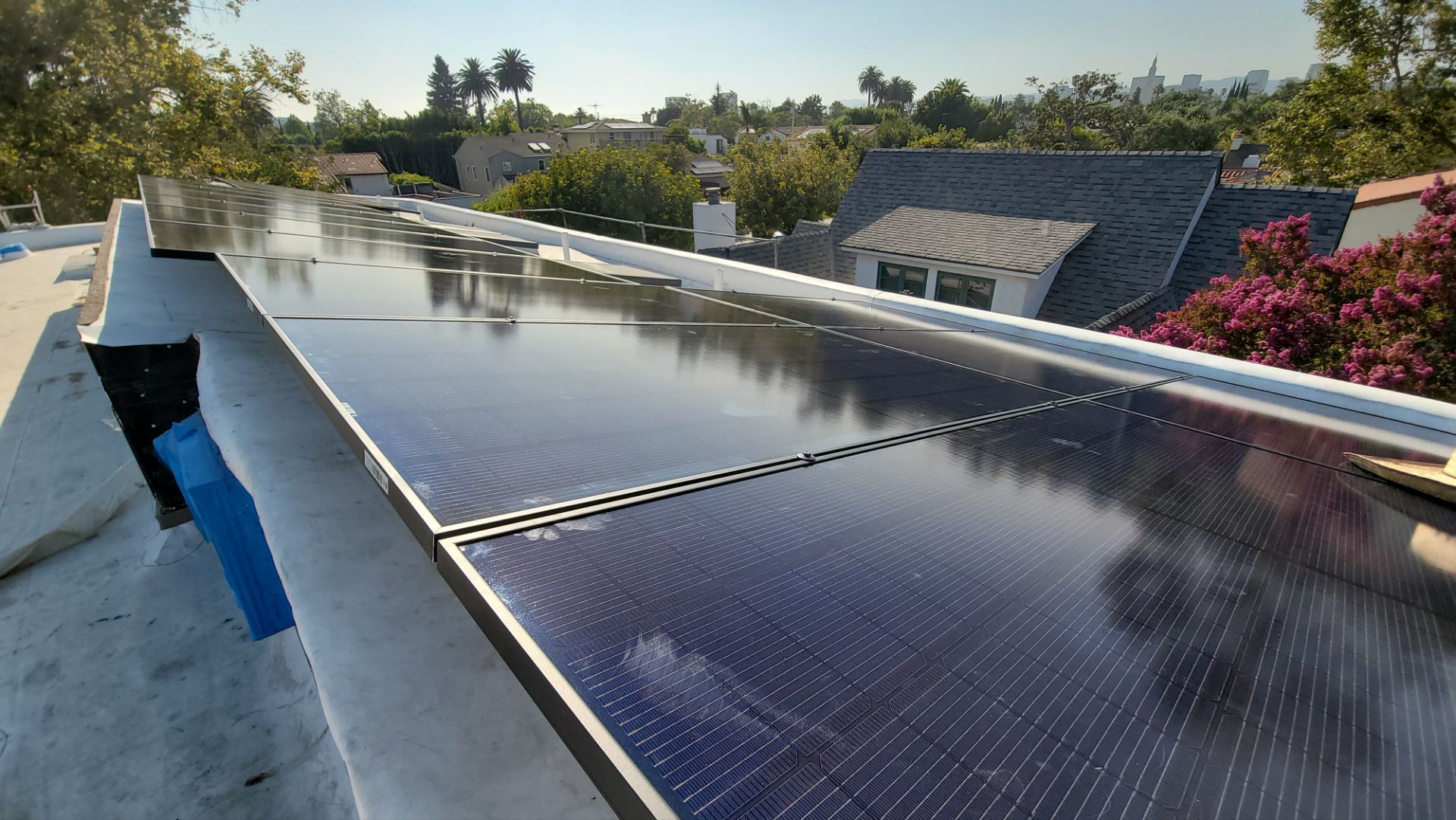 Residential Solar Panel Installation and Custom Roof Deck in Los Angeles by AWS Solar