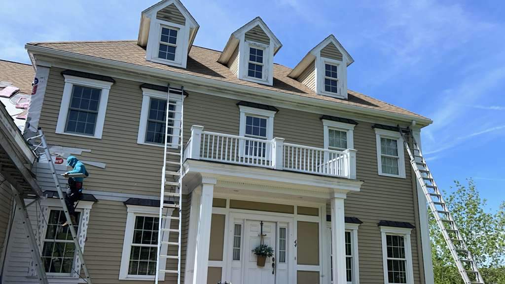 Ice Dam Remediation + EPDM Waterproofing + PVC Trim Restoration by Mighty Dog Roofing of Greater Middlesex County
