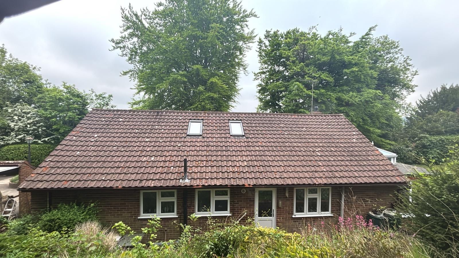 Roof Clean - Biocide Treatment using Honda 15lpm Low Pressure Washing Machine by Ges Exterior Cleaning ltd