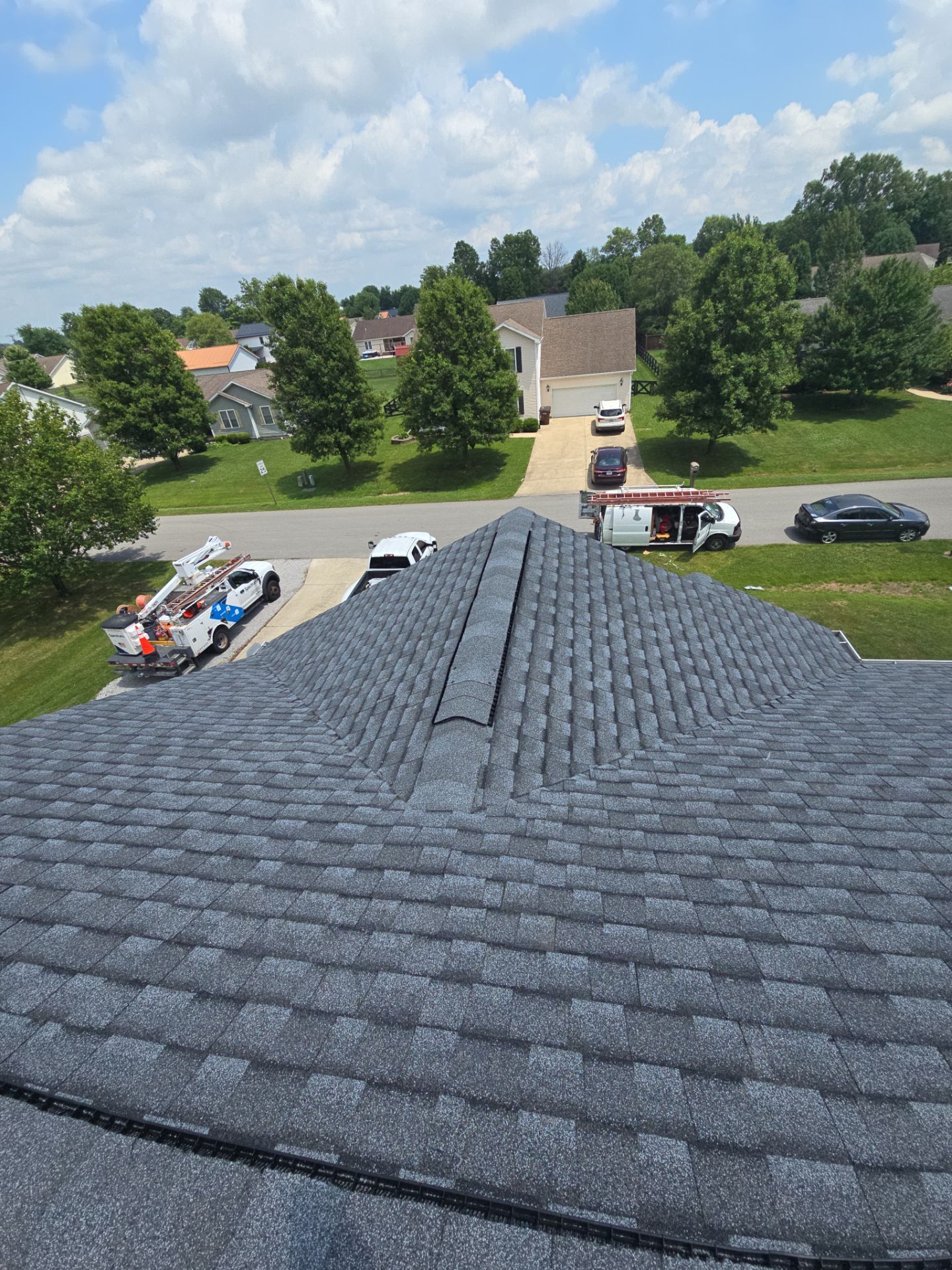 GAF Timberline HDZ Pewter Shingle Roof Replacement in Mt Orab by Empire Contractors