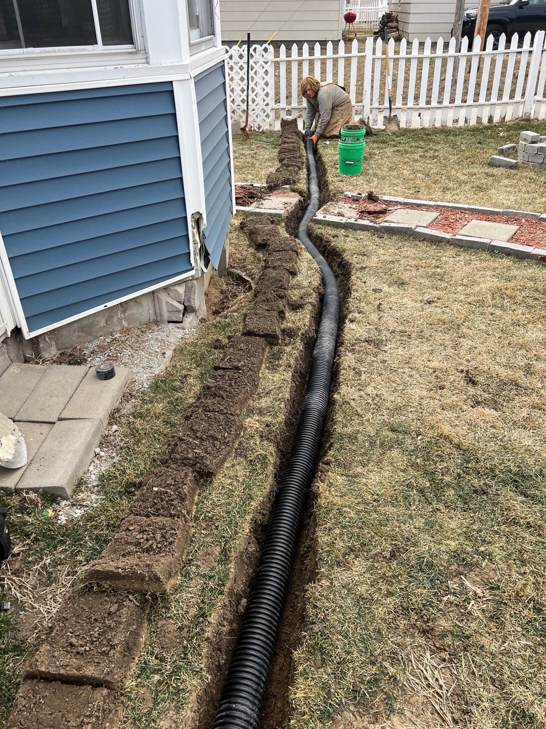 Bowing Wall using Fortress Invisibeams  by ACE Waterproofing & Basement Solutions