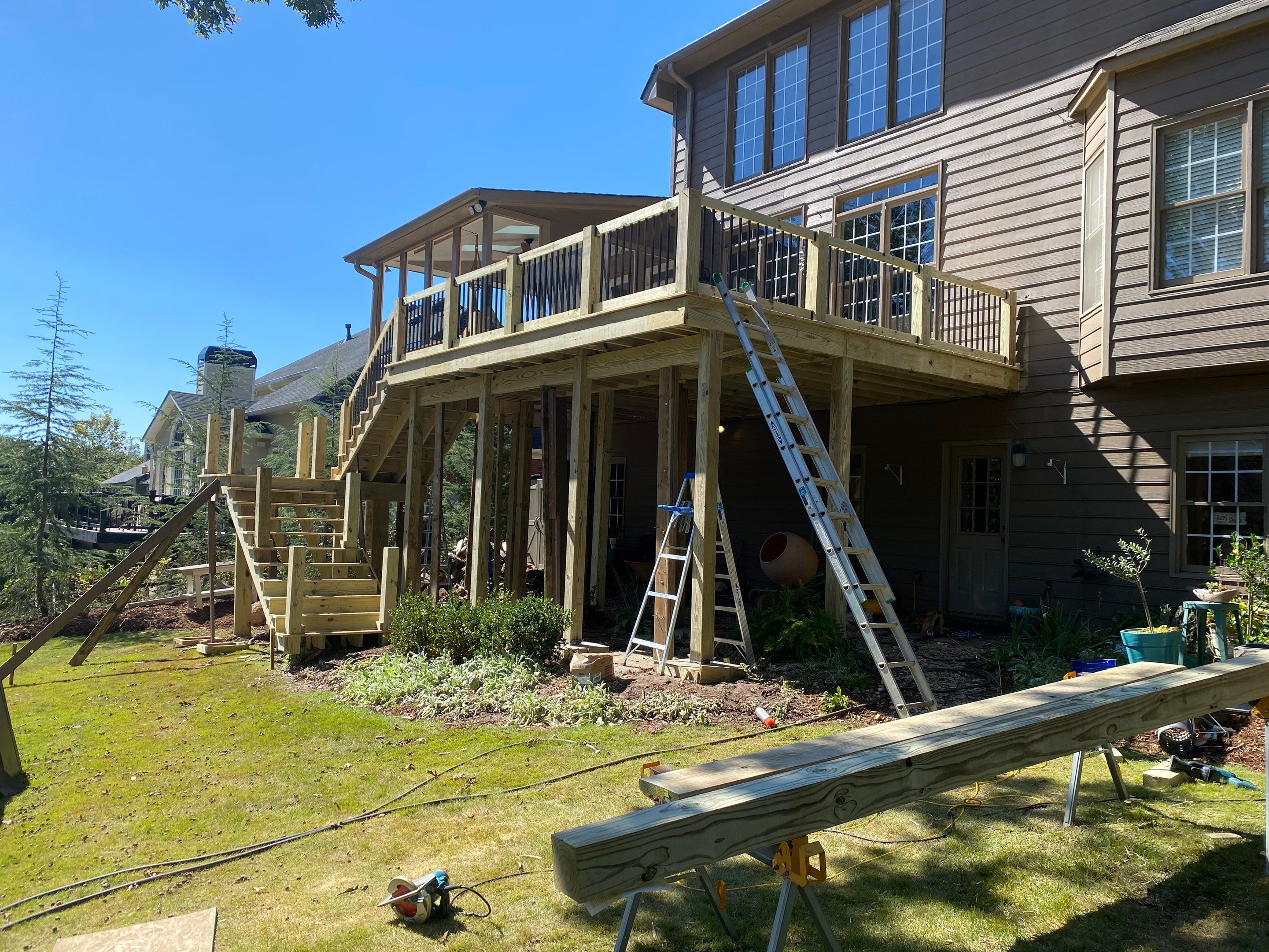 Multi-Level Deck Replacement and Bay Window Installation in Suwanee by Swift Home Renovations