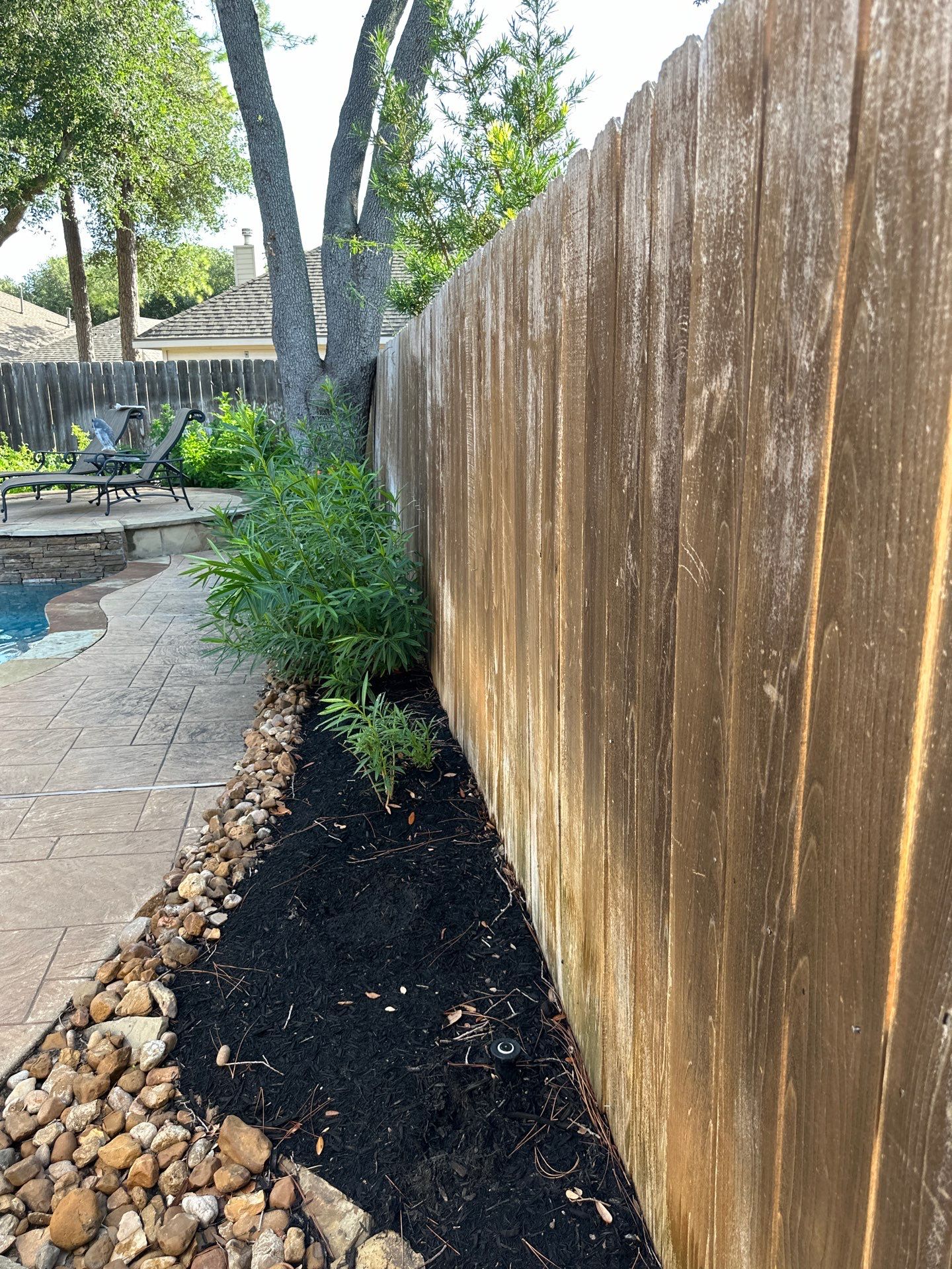 Wood fence project in Cypress by Tim's Fences