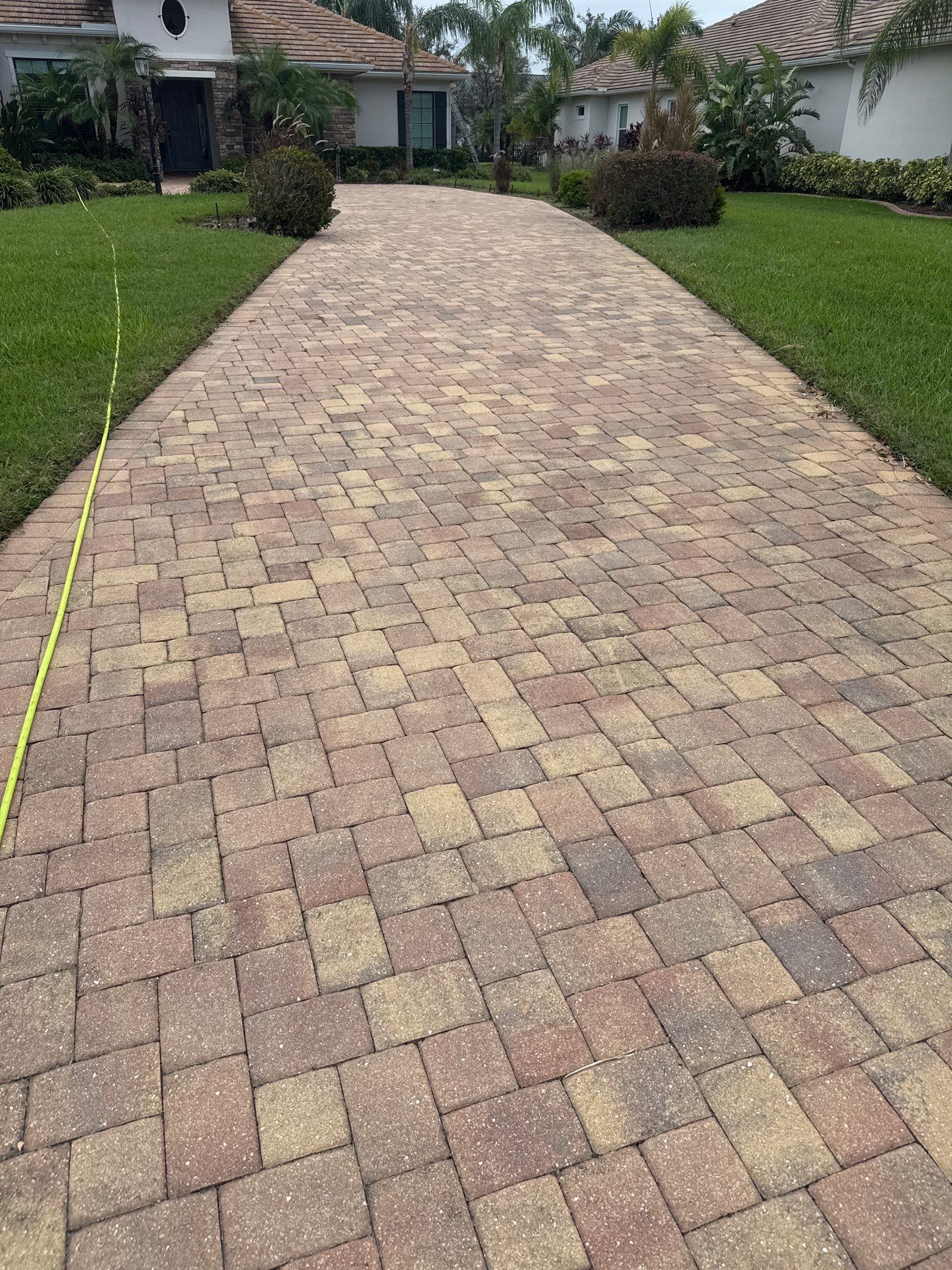 Paver Driveway Cleaning in Winding River Community, Bradenton, FL by Sunshine AquaWash