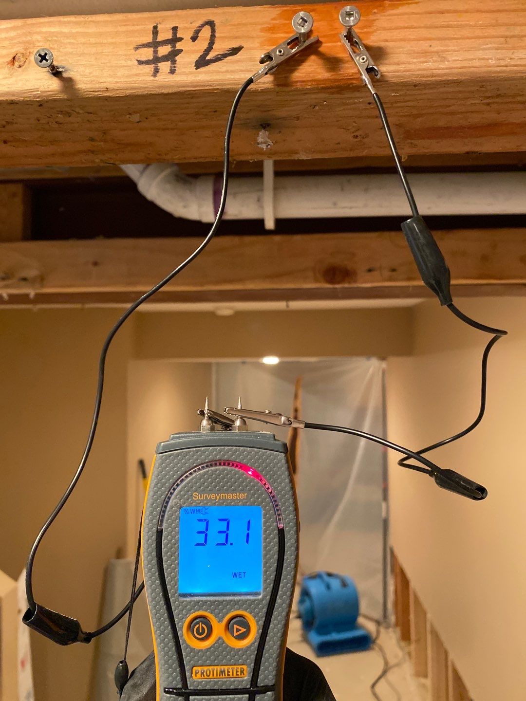 Overhead Drain Pipe Leak in Basement by Chicagoland Water Medics