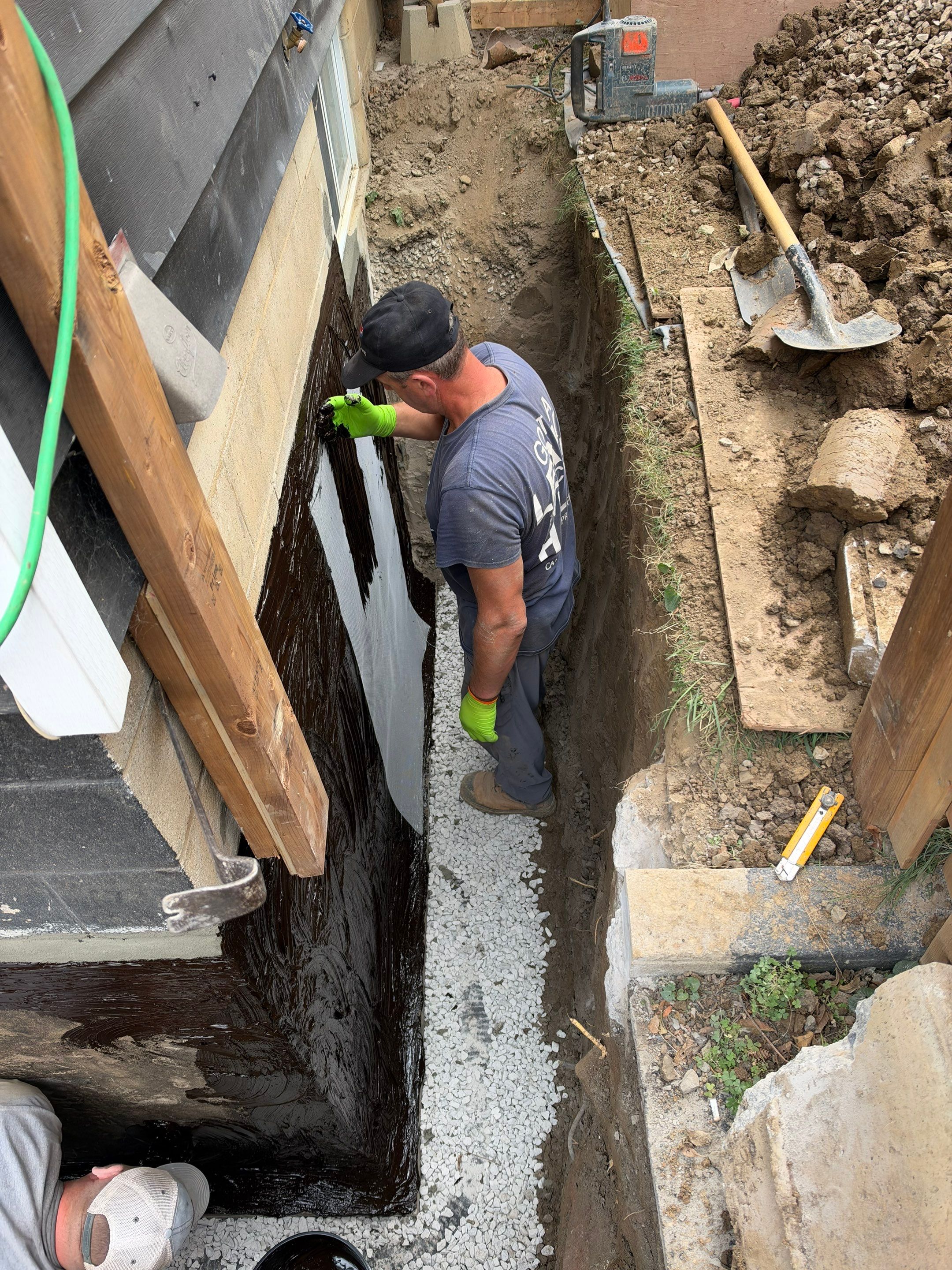 Exterior Foundation Waterproofing and Weeping Tile Installation in Hamilton by Canada Waterproofers Inc