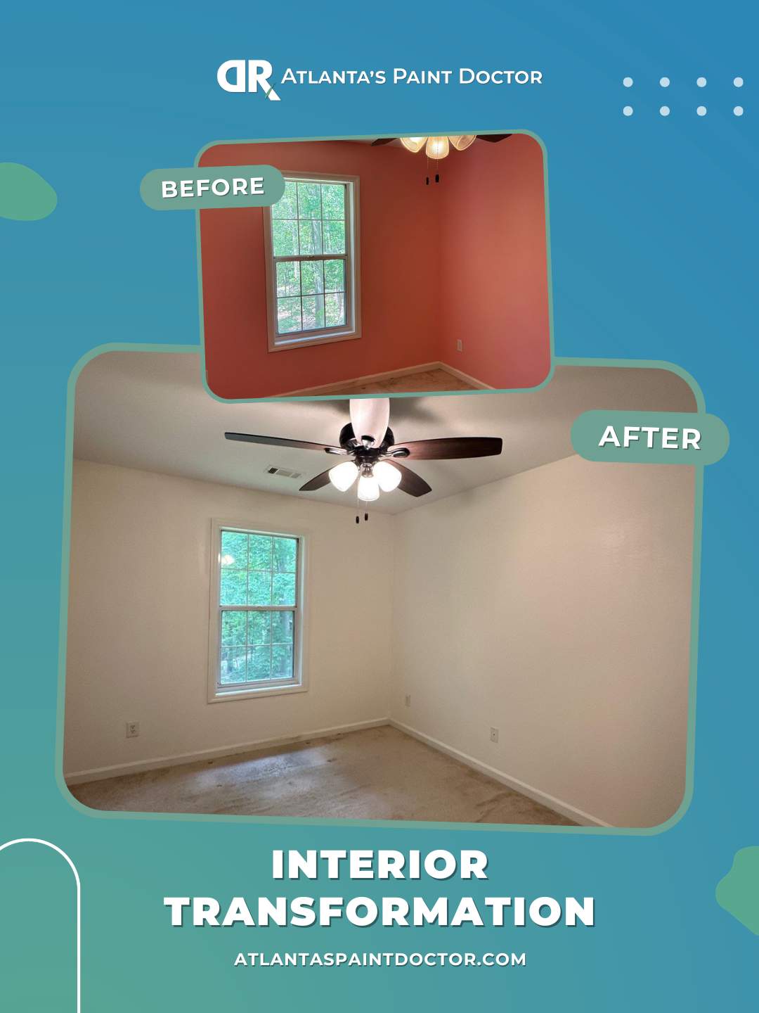 From Bold to Balanced: A Calm, Cohesive Interior Redesign by Atlanta's Paint Doctor