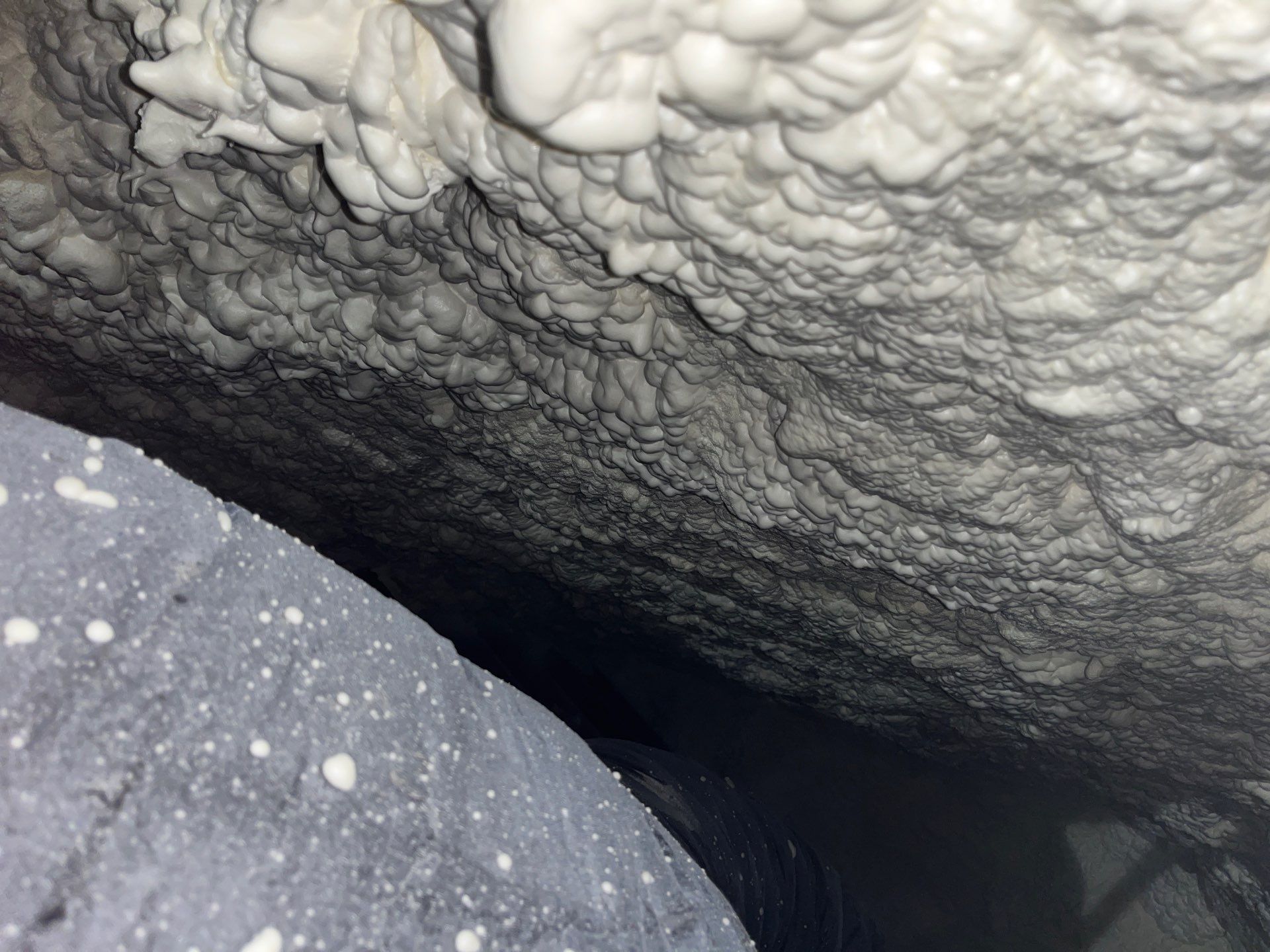 Basement Exterior Walls using Crawl Space Liner by NYS Foam & Energy