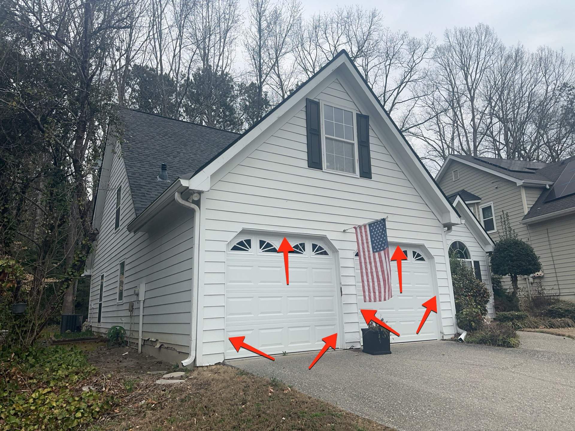Alpharetta, GA Siding & Exterior Painting with Black Trim Before & After by Nelson Exteriors