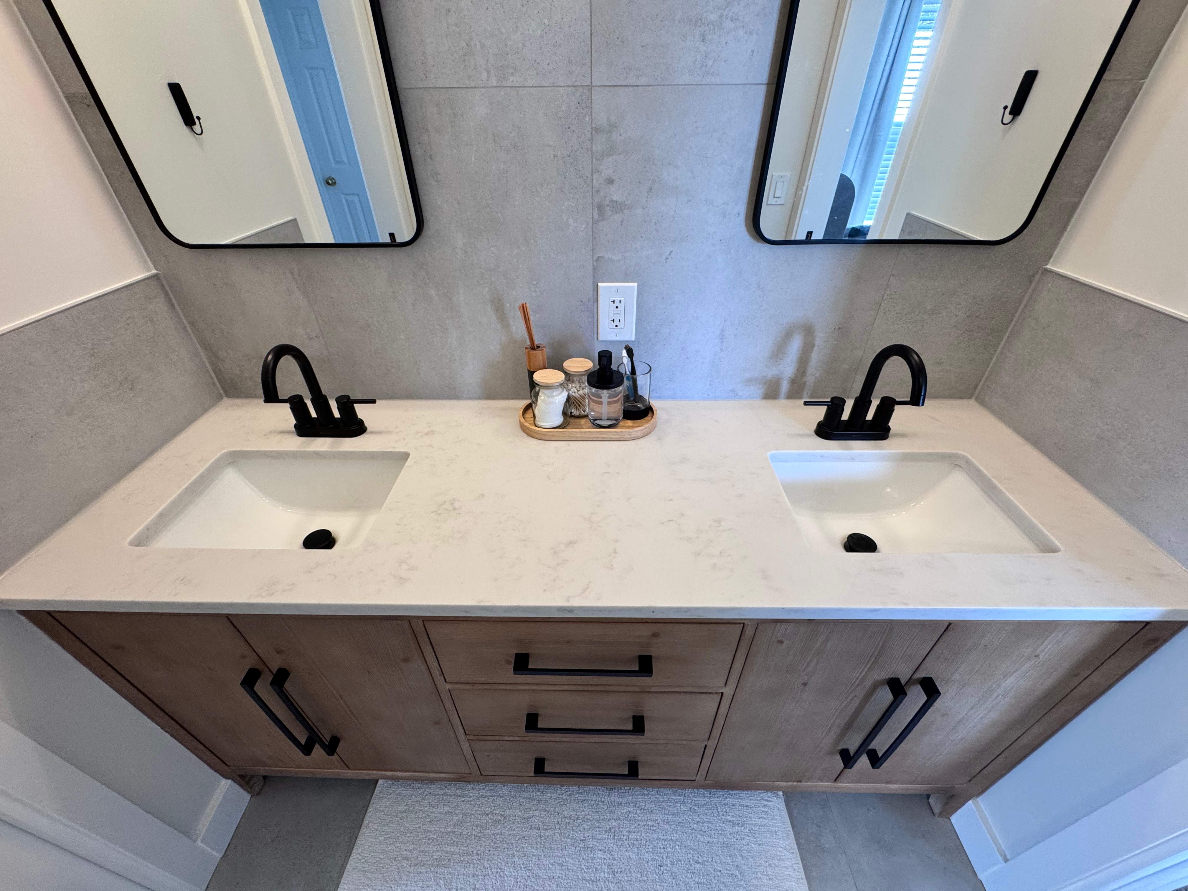 Jack and Jill bathroom renovation by Prudencio