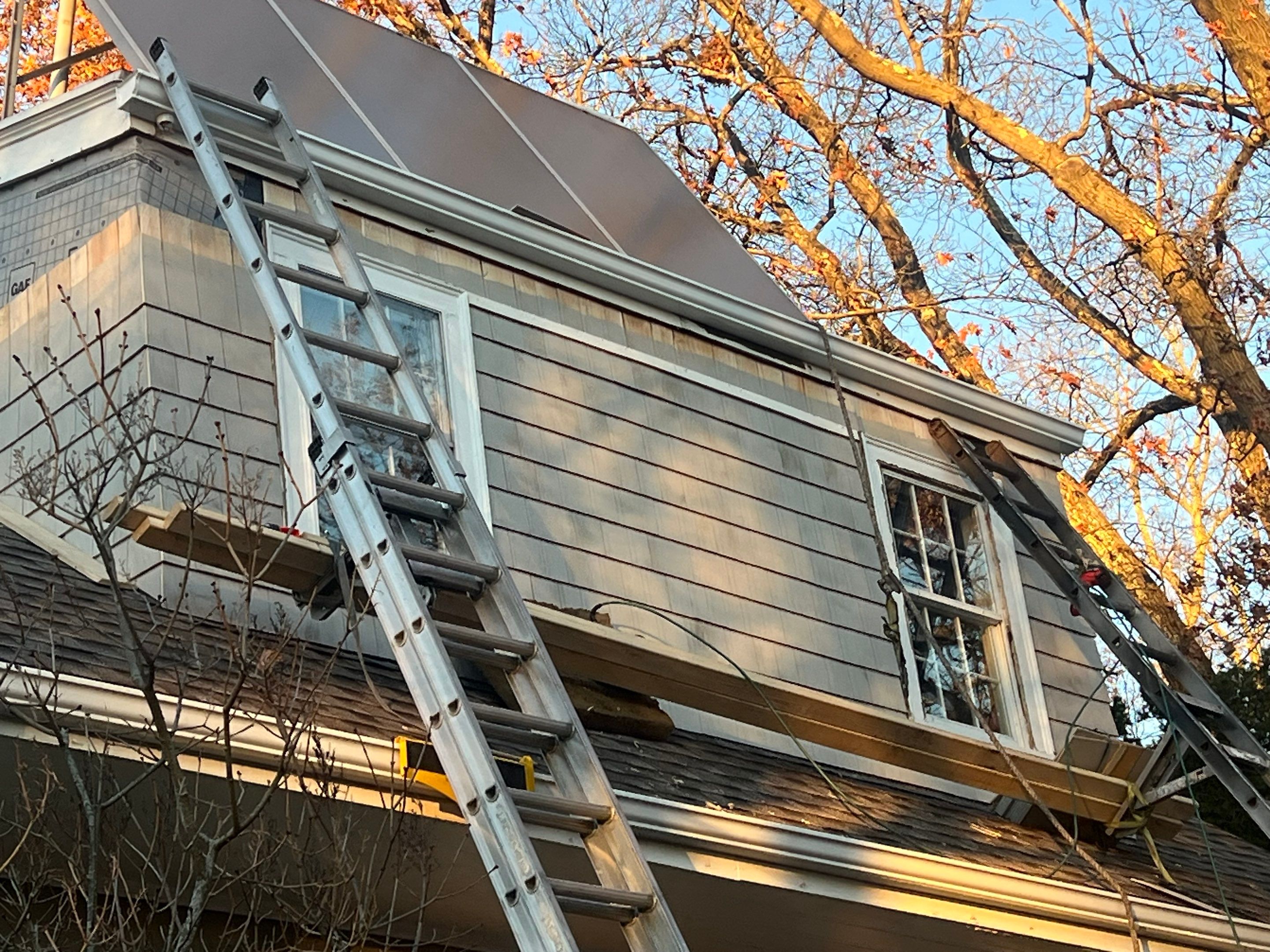 Lexington Complete EPDM Roof with Dormer Cedar Shake & Trim Restoration by Mighty Dog Roofing of Greater Middlesex County