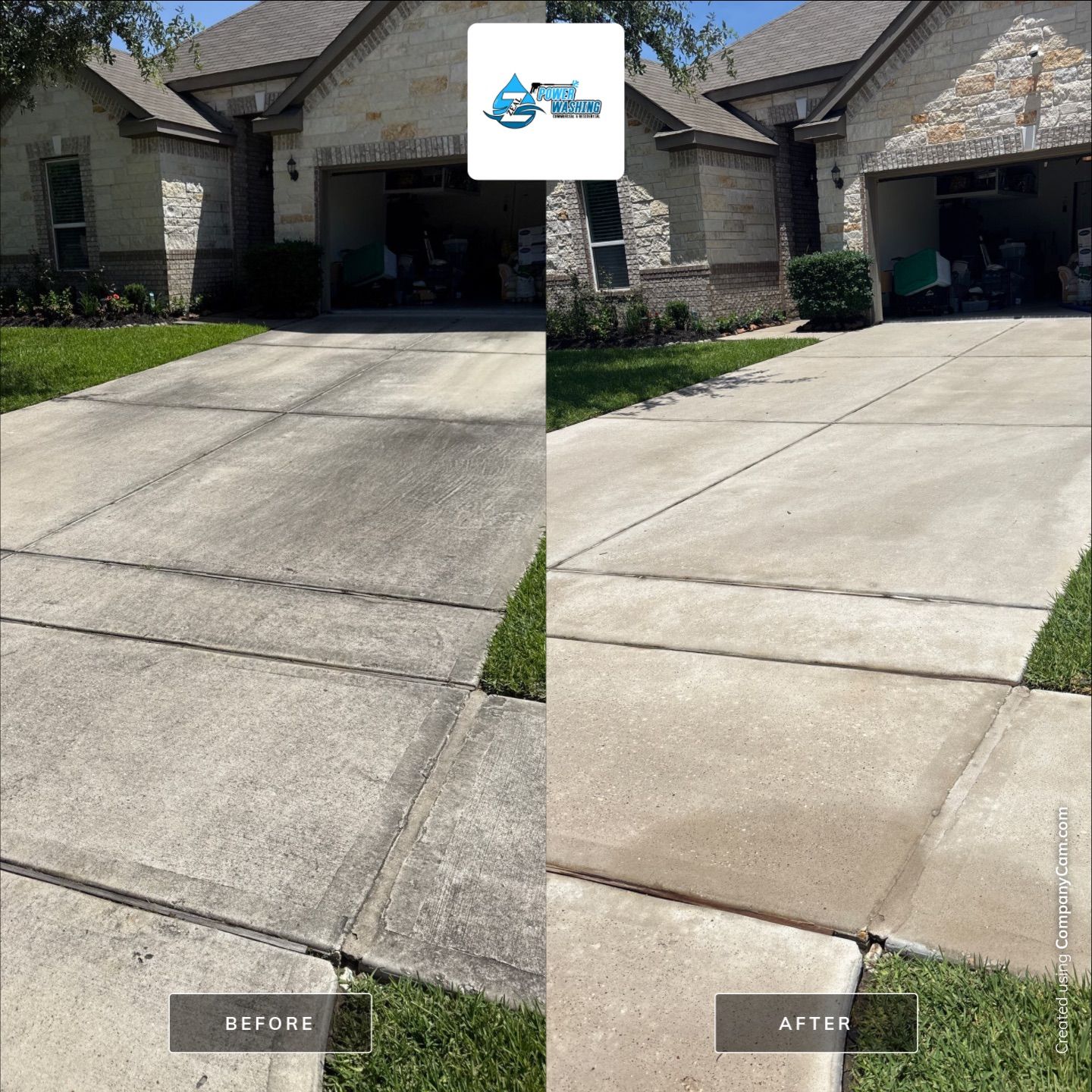 Complete Exterior House Wash and Concrete Cleaning by Zeal Power Washing