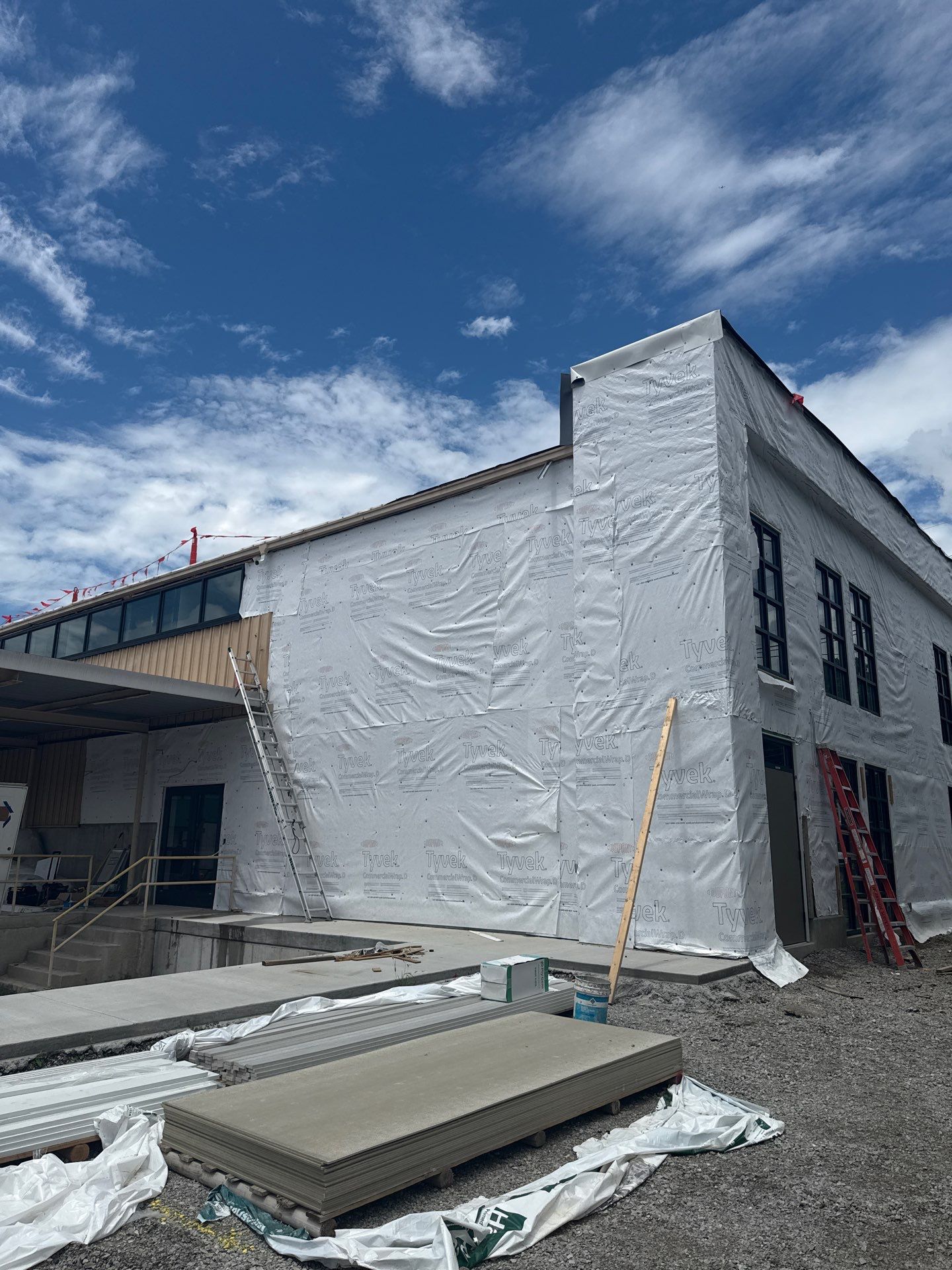 Louisville Commercial Building Siding and Window Installation by GreenForce Restoration