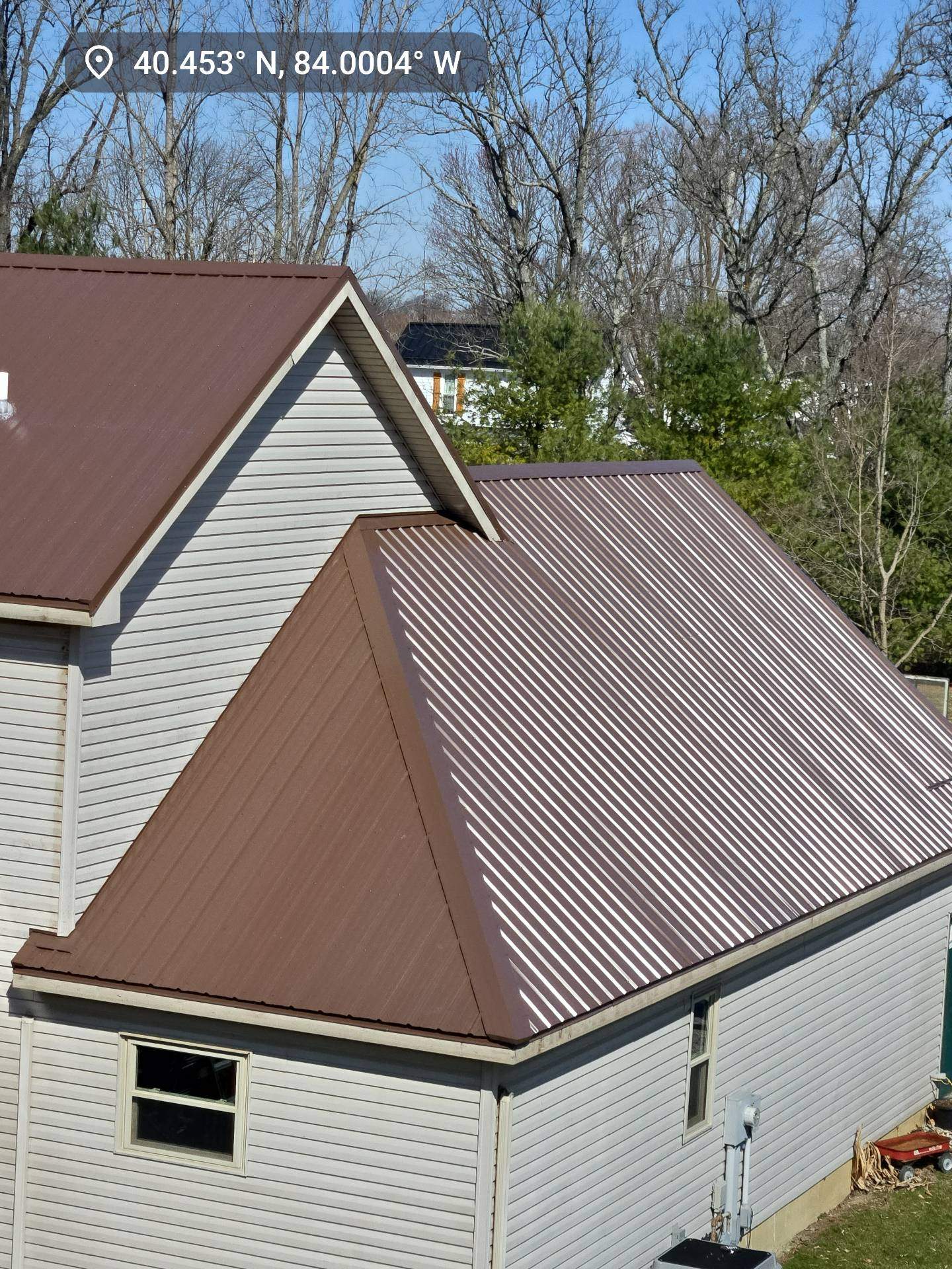 Roof/Siding/Gutter installation using Platinum AG Panel Cocca Brown by Nitro Roofing and Construction