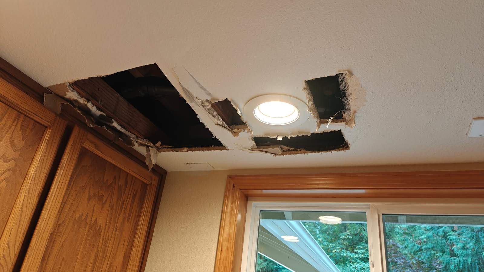 Ceiling Drywall Repair by Equipped Painting