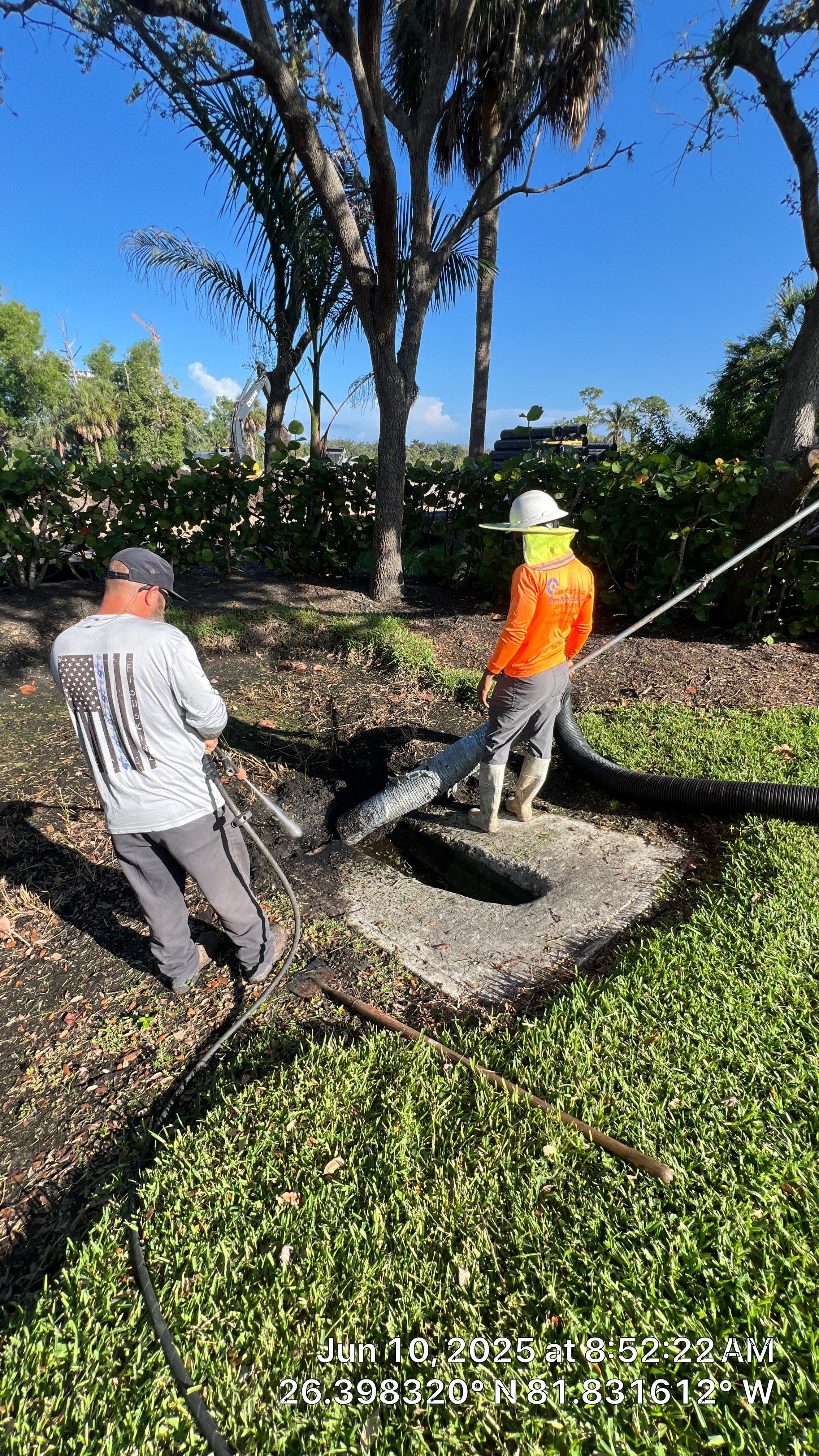 Pelican Landing Beach Parking Lot Stormwater System Maintenance by Don Mar, Inc. Storm Water Solutions