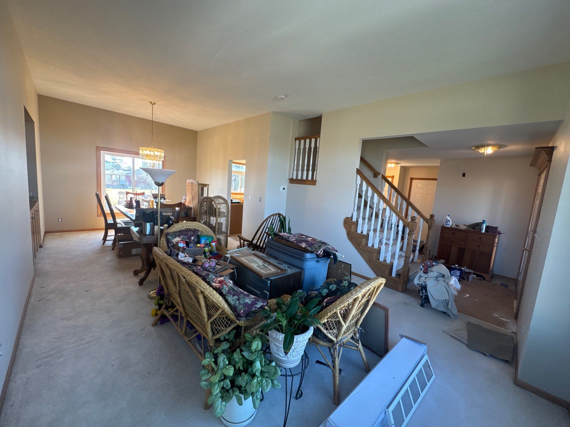 Ankeny Residential Interior | SW Duration in Natural Linen, Velvet Antler Accents & Clary Sage Bath with ProMar Flat White Ceilings by Midwest Paint LLC
