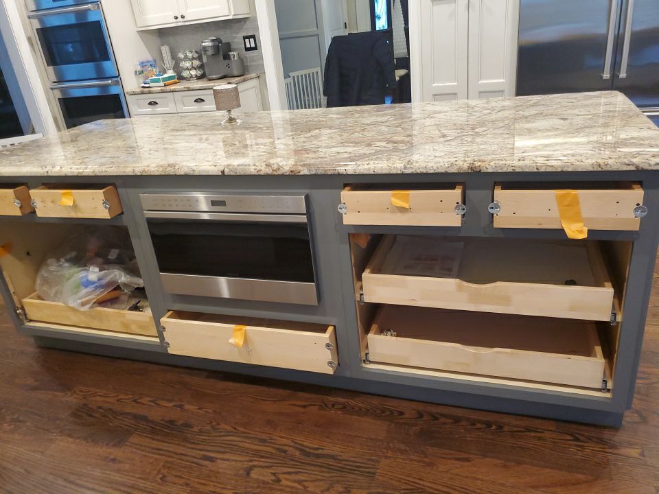 Kitchen Cabinets Refinished in Kendall Charcoal HC-166  by Spectrum Painting, LLC