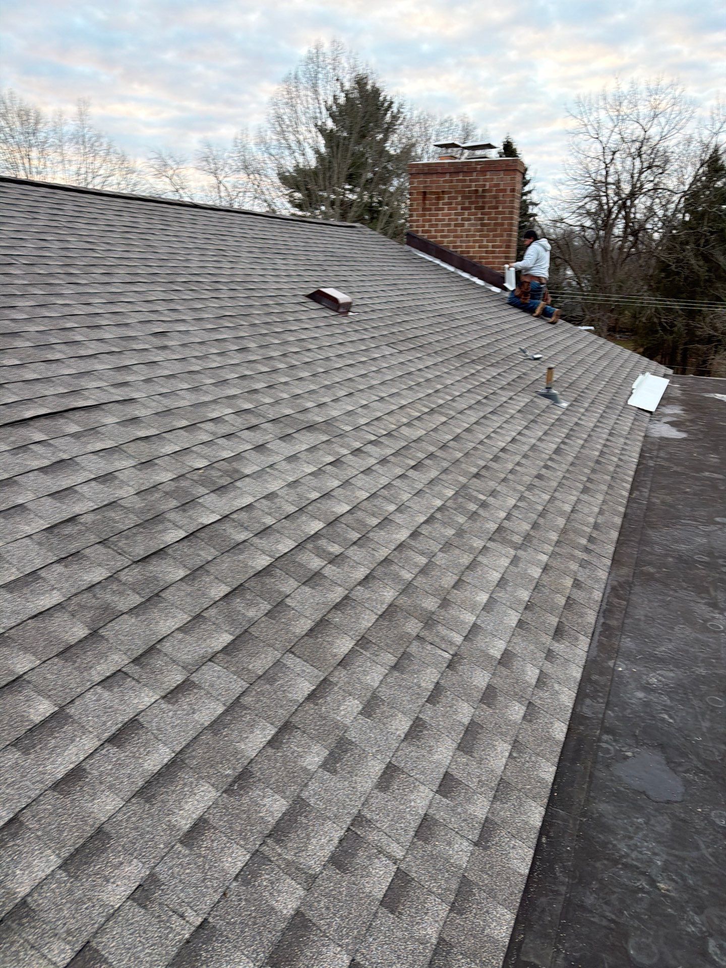 Residential Roofing Installation using GAF Timberline HDZ Mission Brown by Rainstoppers Roofing