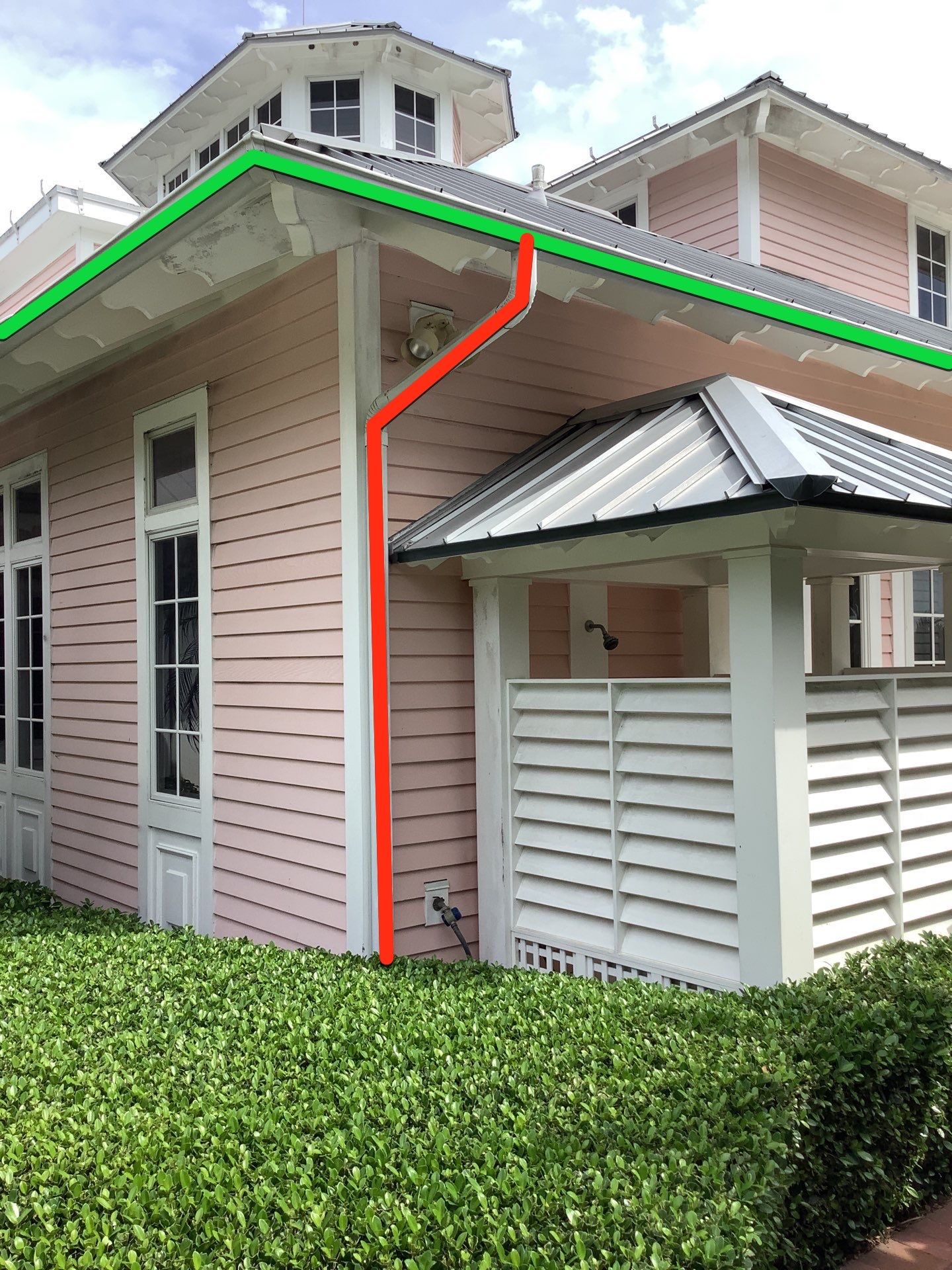 Half-Round Seamless Gutters in Boca Grande FL by Gutter Professors