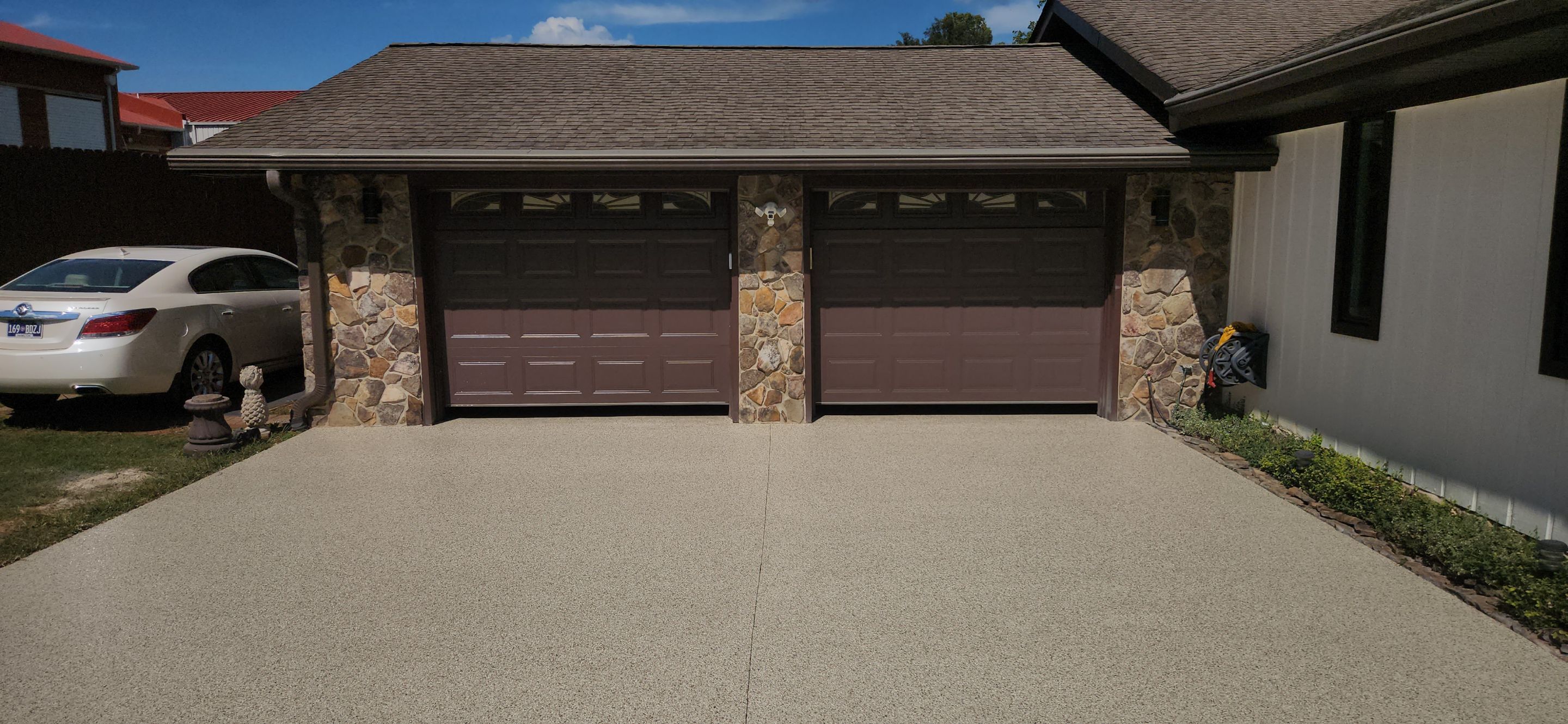 Garage and Driveway Makeover Using Desert Flake by Elite Floor Solutions