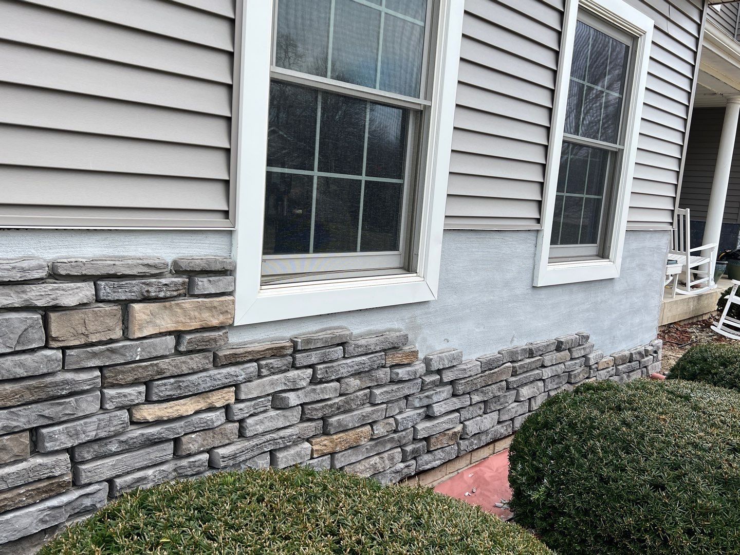 Masonry Veneer Stone Installation by ACE Waterproofing & Basement Solutions