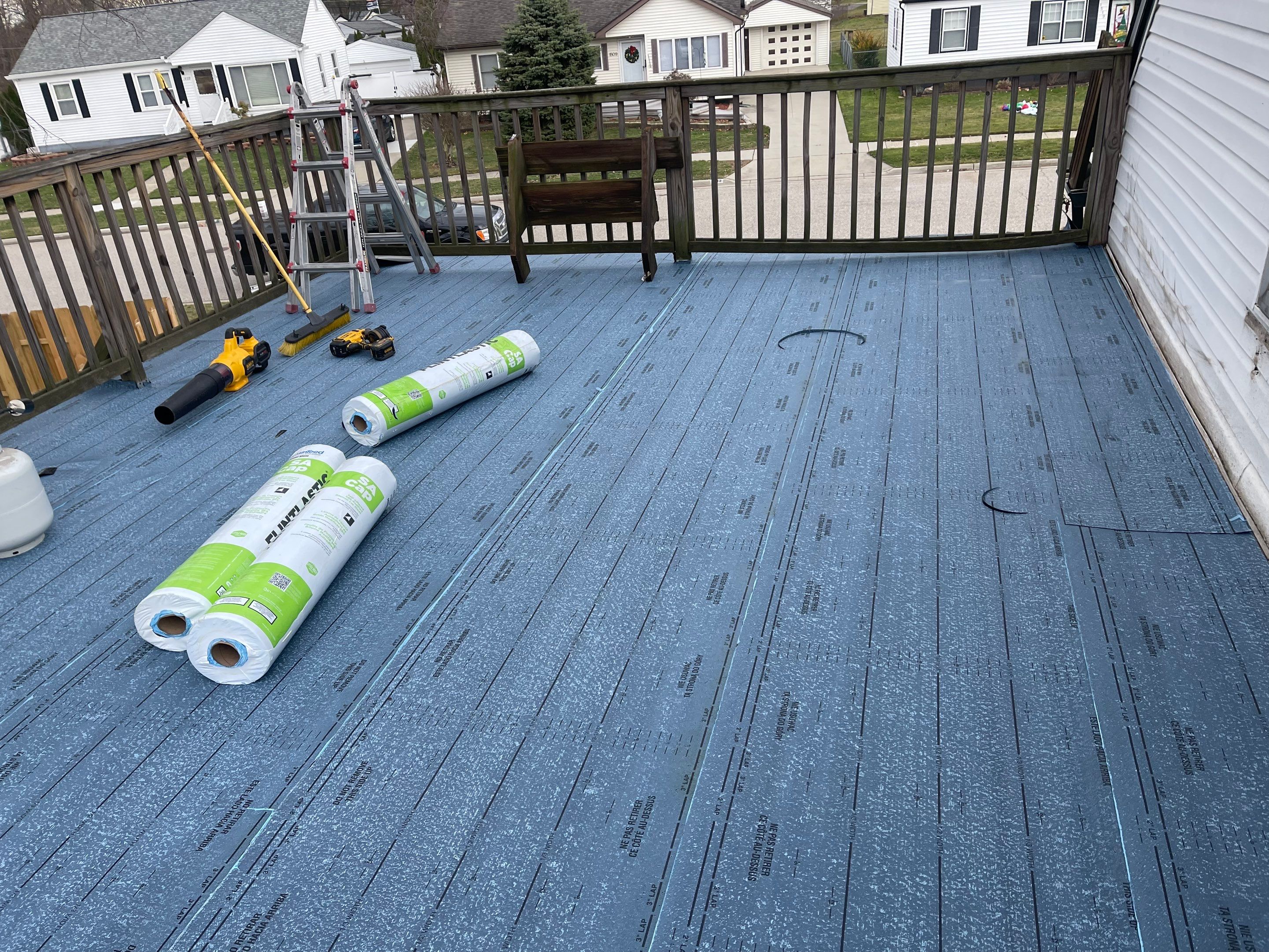 Residential Roofing Installation using Certainteed Flintastic Rolled Roofing by JNR Roofing LLC