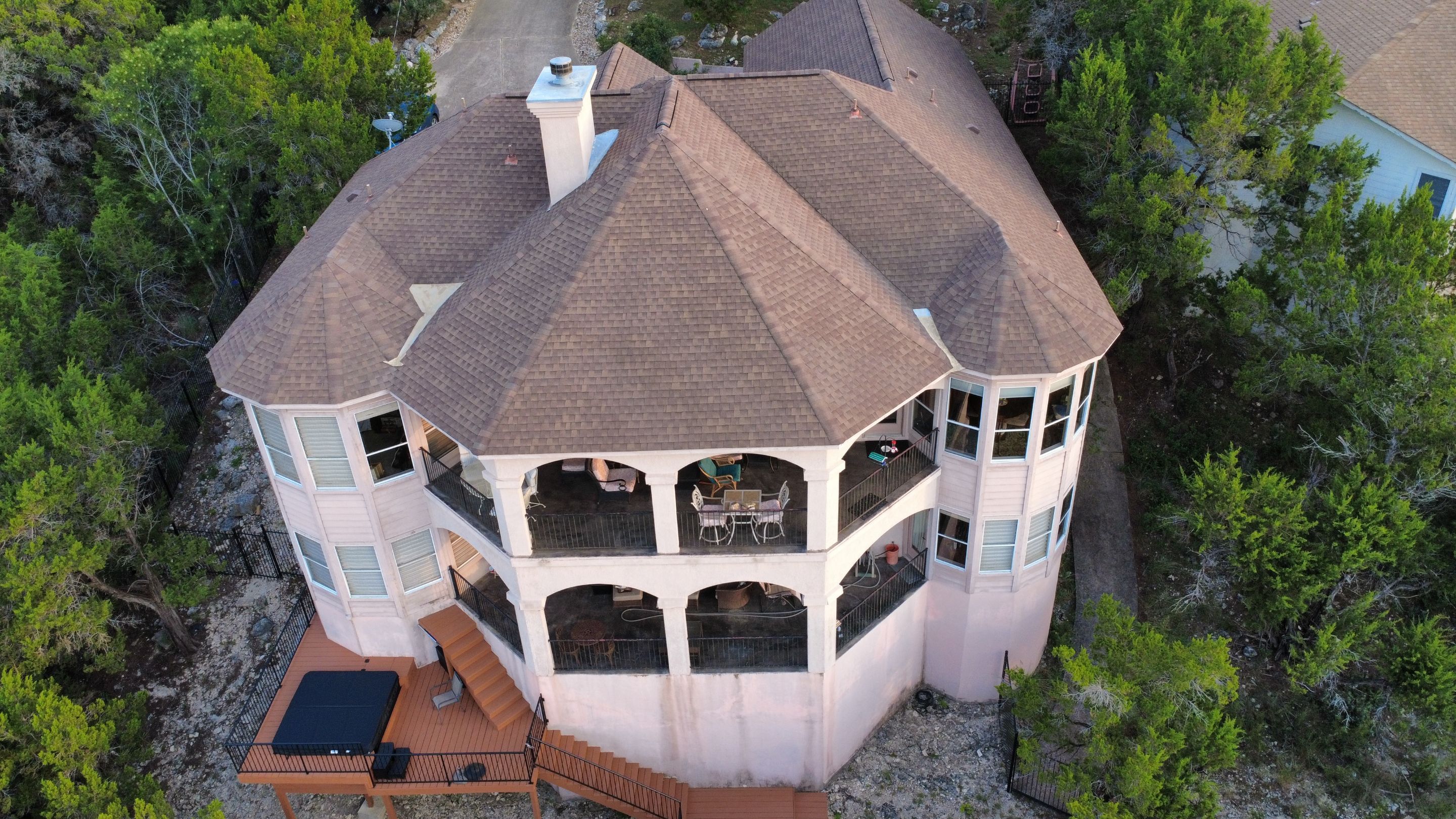 3 story roof Replacement  by Chavez Construction and Home Services 