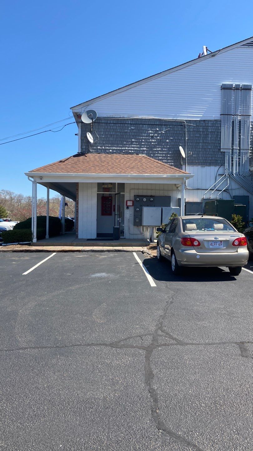Gutter Installation using 6" K-Style Aluminum Gutter at The Falmouth Trade Center by Gutter Pro Enterprises