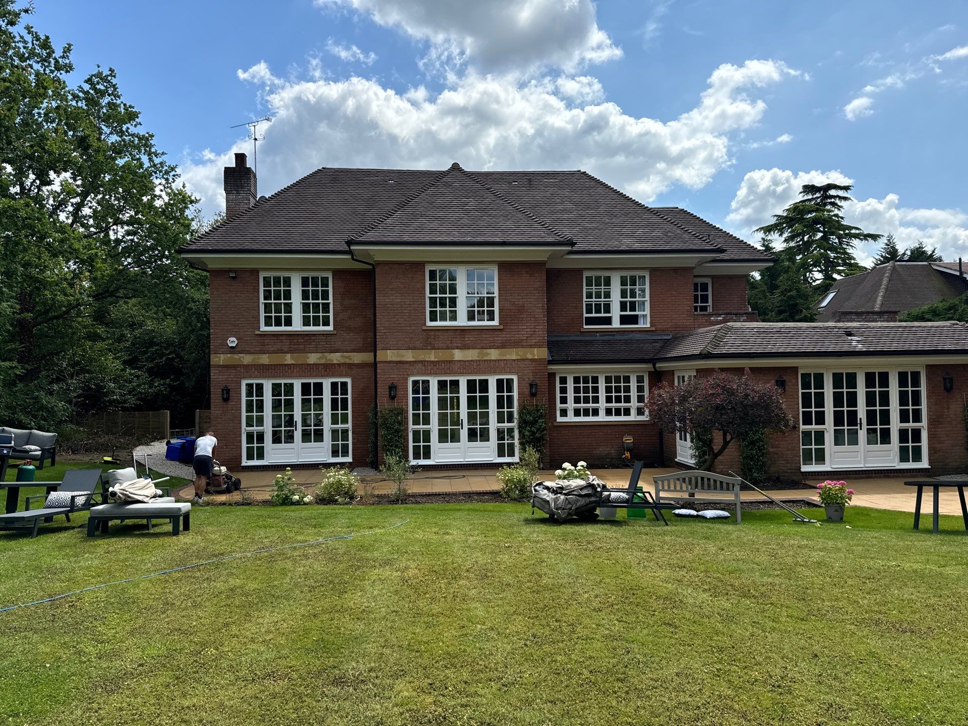 Exterior Clean - Roof - Patio using Honda 15lpm Low Pressure Washing Machine by Ges Exterior Cleaning ltd