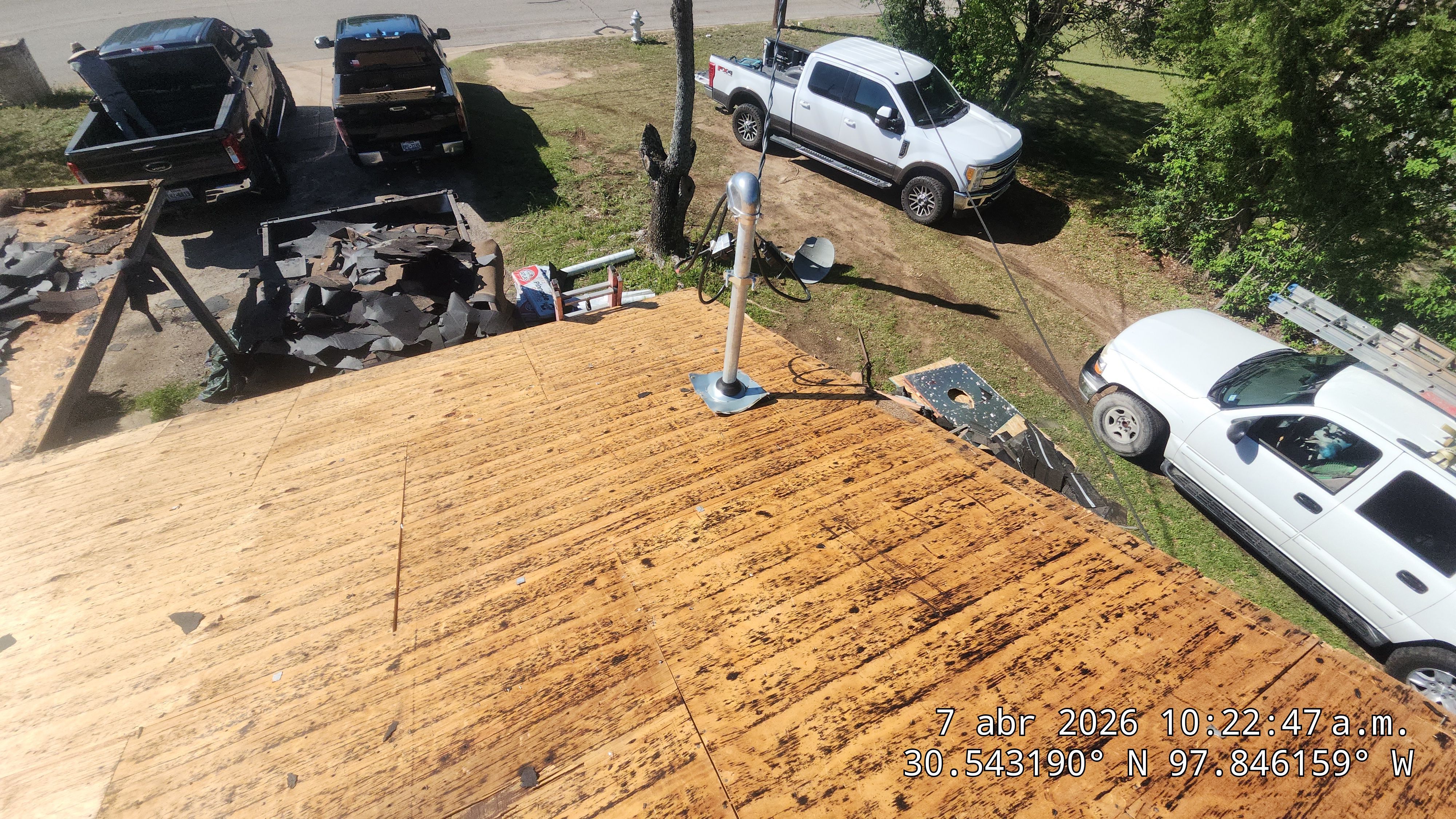 Architectural Asphalt Shingle Roof Replacement and Chimney Repair in Leander by Caliber Restoration LLC