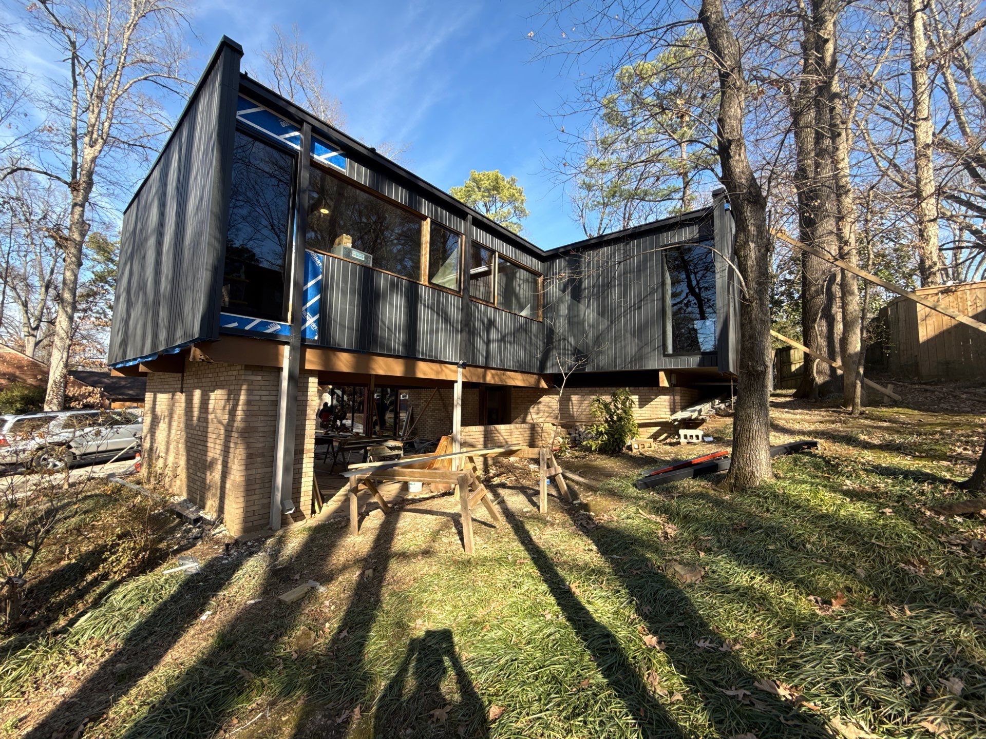 Modern Metal Siding and Deck Railing Renovation in Memphis by Revival Roofing Services