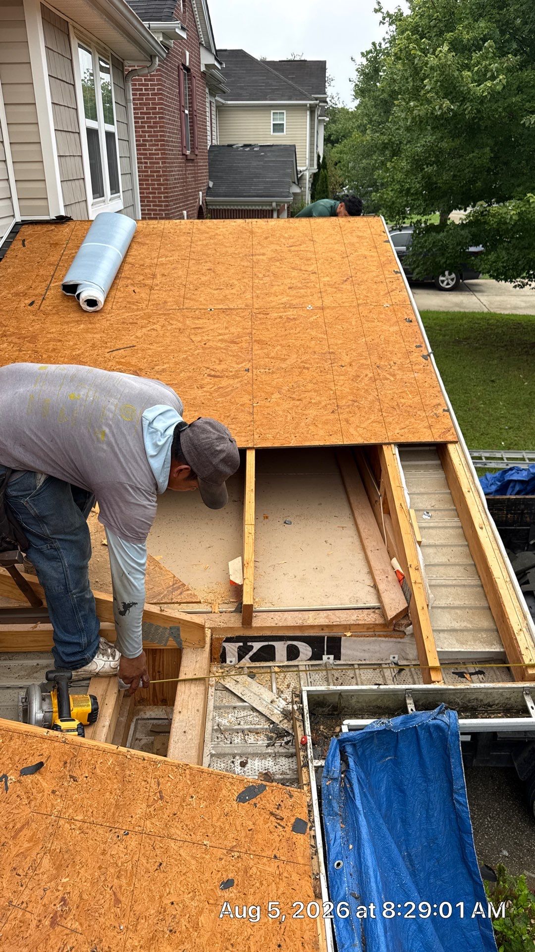 Roof replacement and interior repair by hail and wind damage by Just Brilliant Restoration JBR