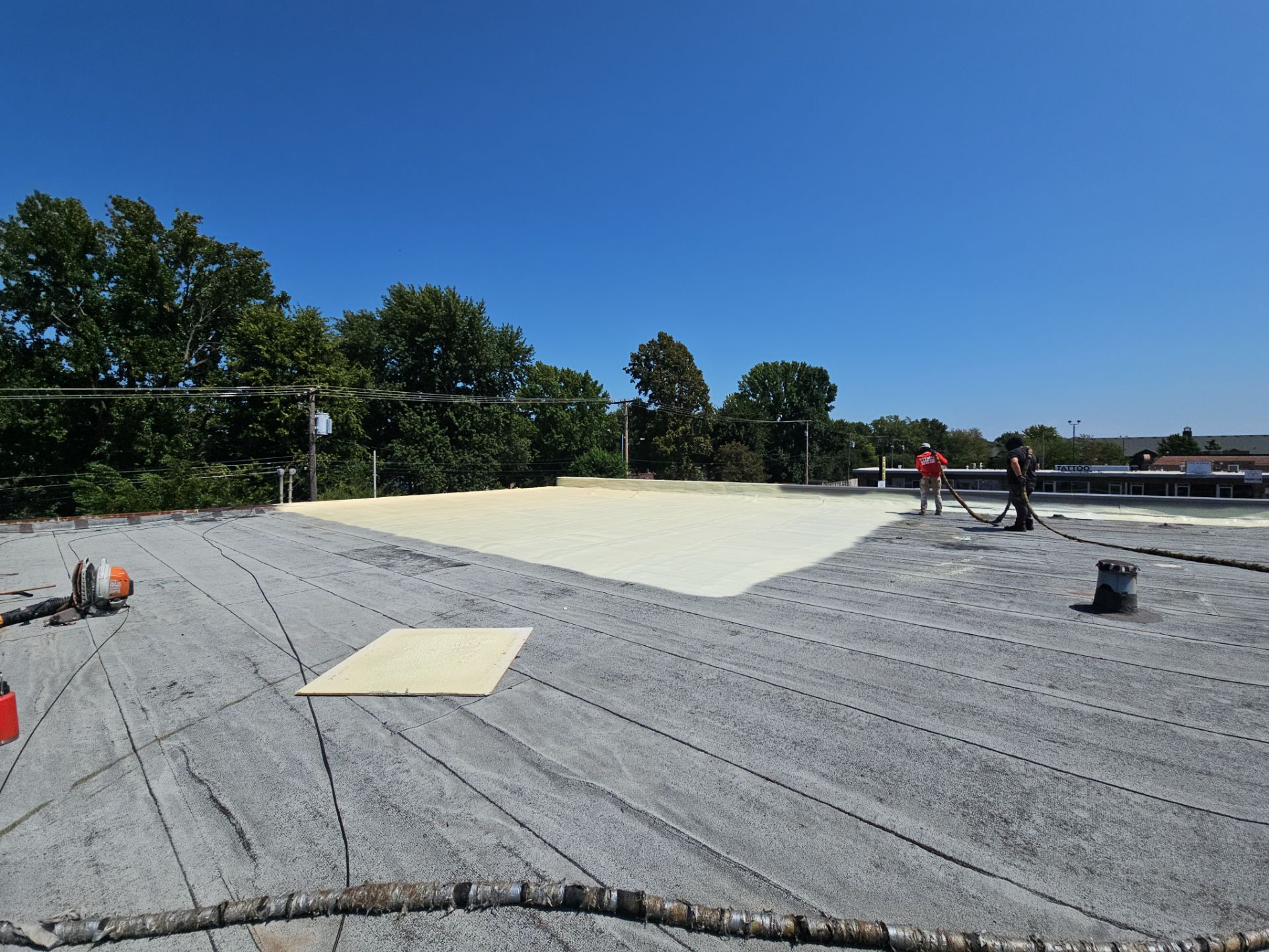 Commercial Roofing Install - SPF Foam & Coatings Restoration System - Color White  by Titan Commercial & Residential Roofing 